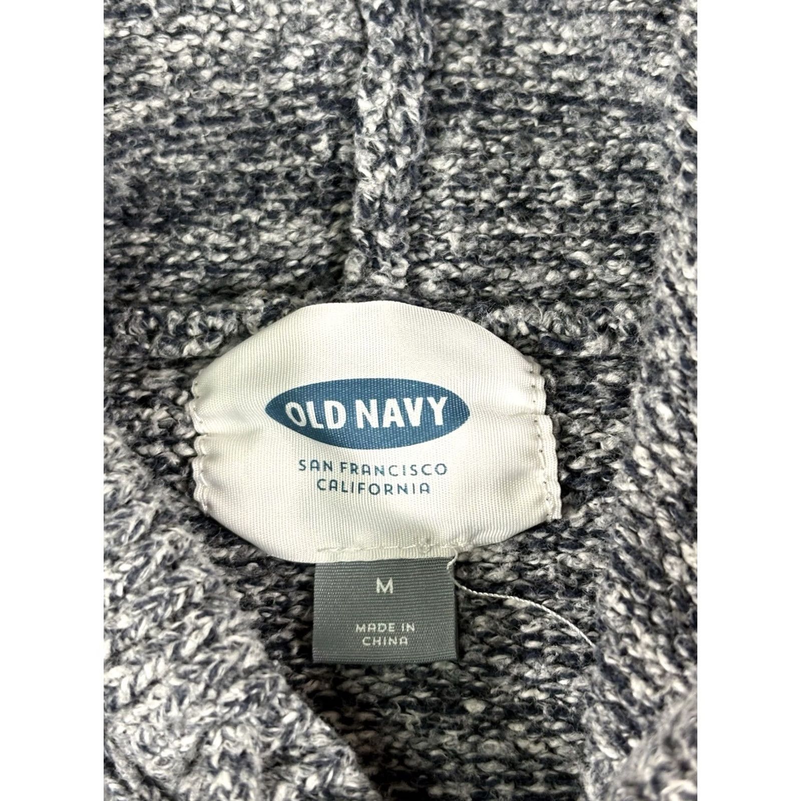 Old Navy Old Navy Hoodie Gray Texture Knit Sweatshirt Pocket Men’s Size M Regular Hooded Pullover Sweatshirt 90s Theme Mens Size US M / EU 48-50 / 2 - 2 Thumbnail