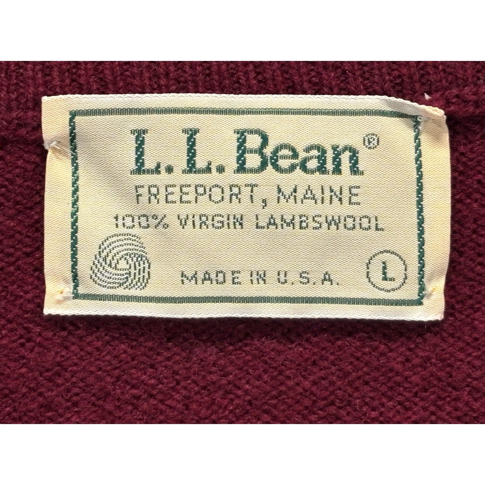 Vintage VINTAGE LL Bean Sweater Men’s Large Pullover Wool Lambswool Red USA 70s Size US L / EU 52-54 / 3 - 4 Thumbnail