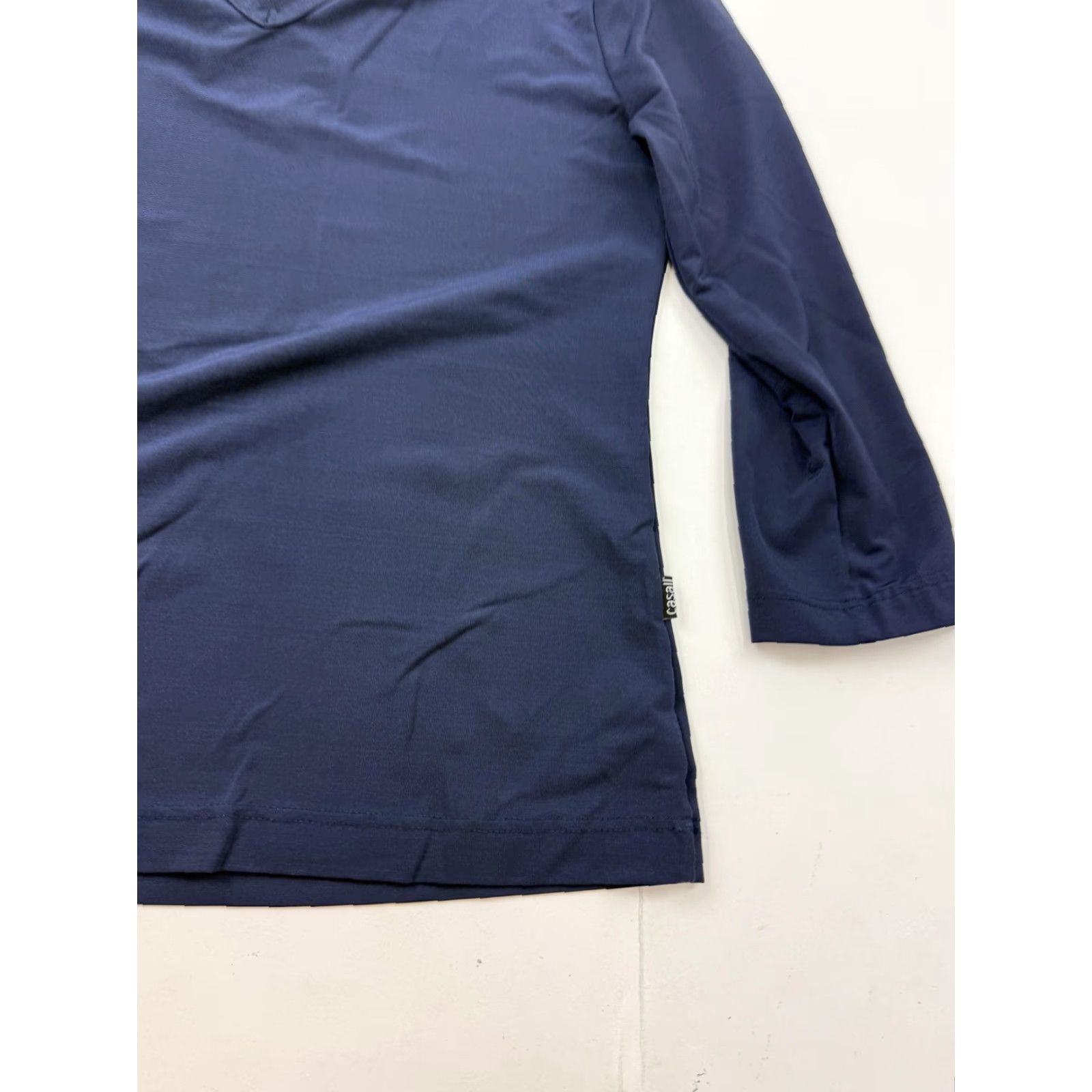 Vintage Casall Shirt Womens L Blue Long Sleeve V-Neck Lightweight Stretch Athletic Size L / US 10 / IT 46 - 2 Thumbnail