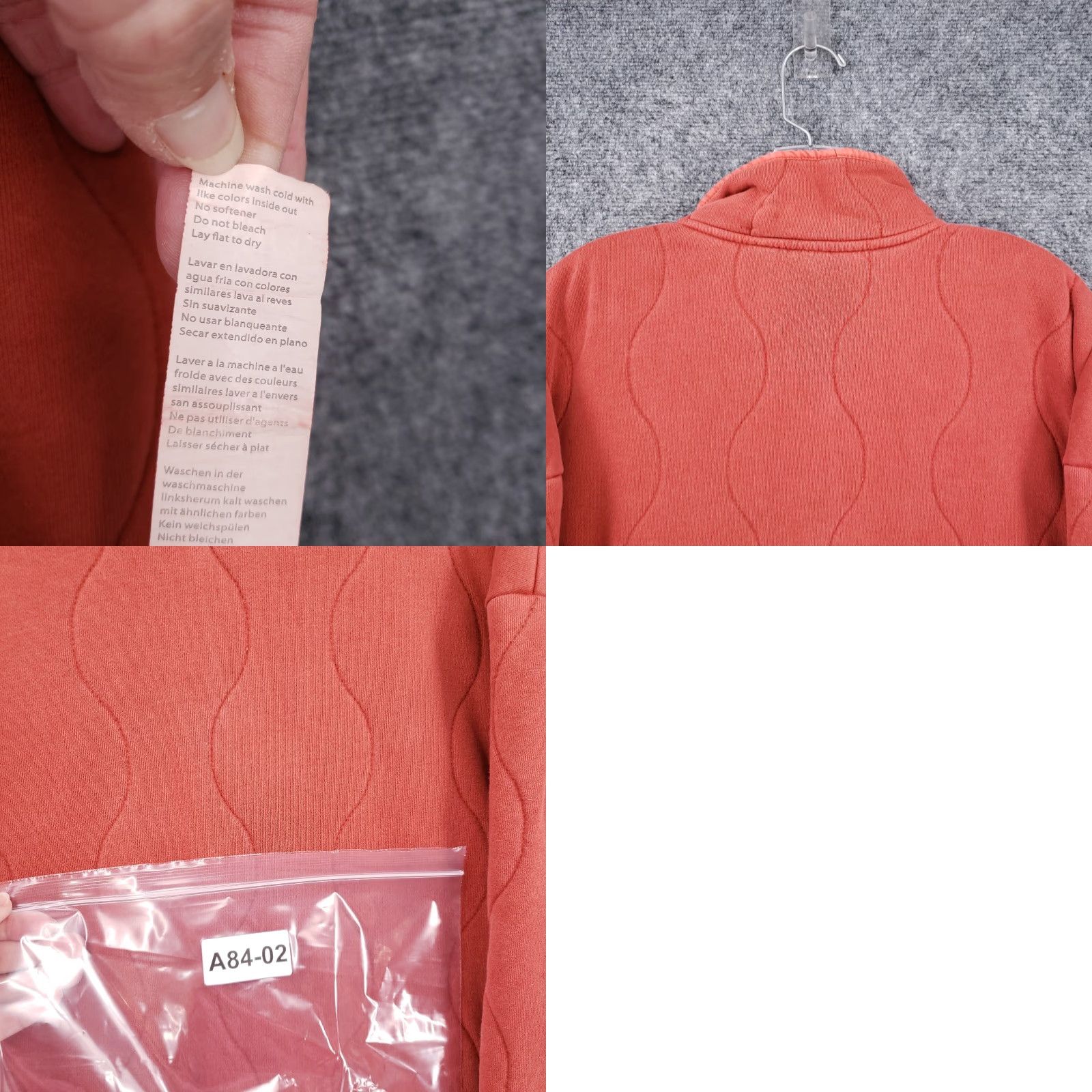 Fabletics Fabletics Jacket Womens M Medium Orange Tedi Quilted Full Zip Long Sleeve Cotton Size M / US 6-8 / IT 42-44 - 8 Thumbnail