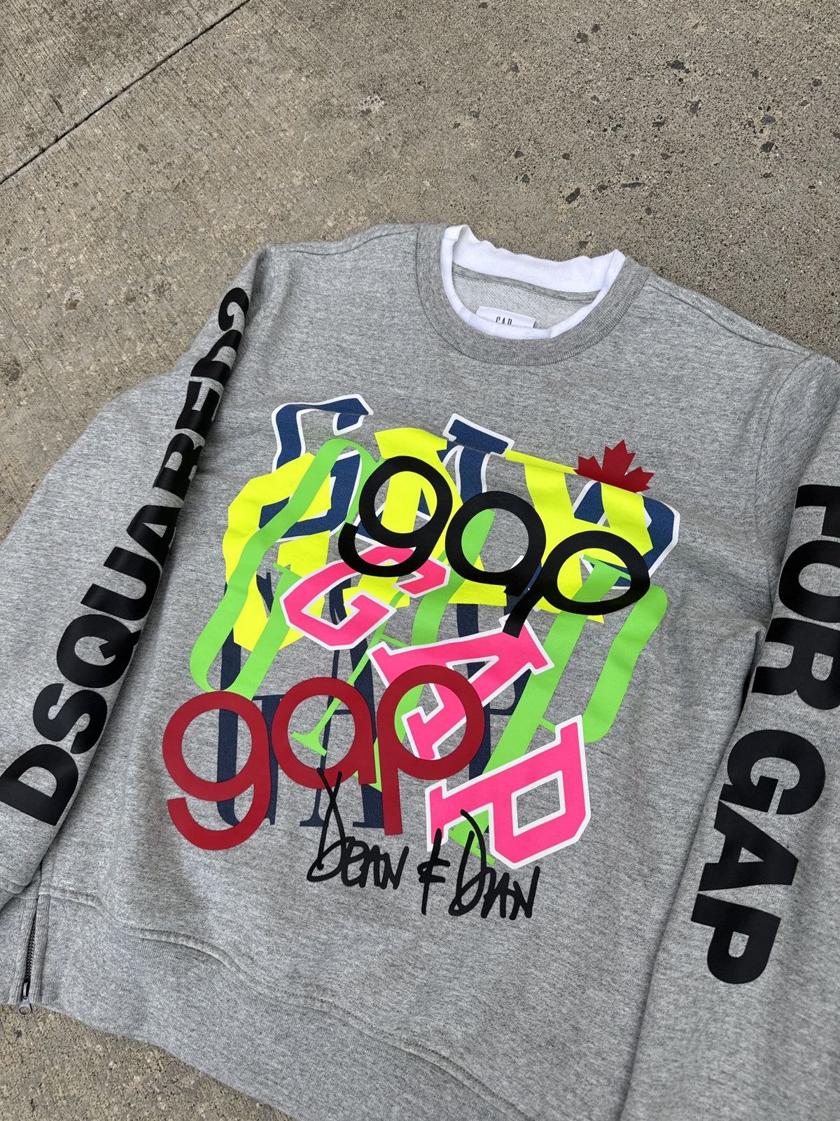 Dsquared2 Gap x Dsquared2 Logo Sweatshirt – Grey Multi Color Graphic L Size US L / EU 52-54 / 3 - 2 Thumbnail