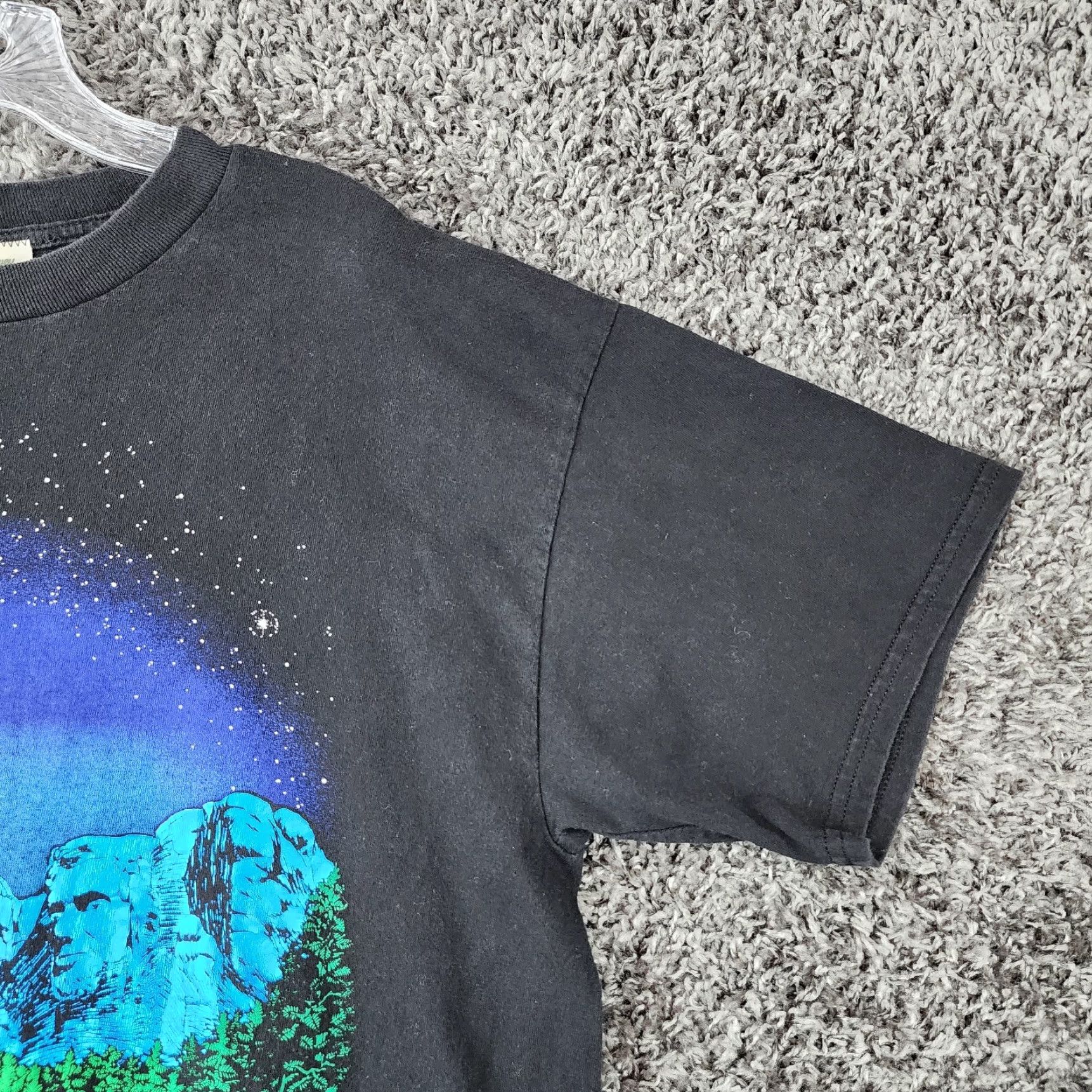 FRED VINTAGE FRED HARVEY Mt. Rushmore T-Shirt Mens XL Black Short Sleeve Graphic Tee Size US 36 / EU 52 - 3 Thumbnail