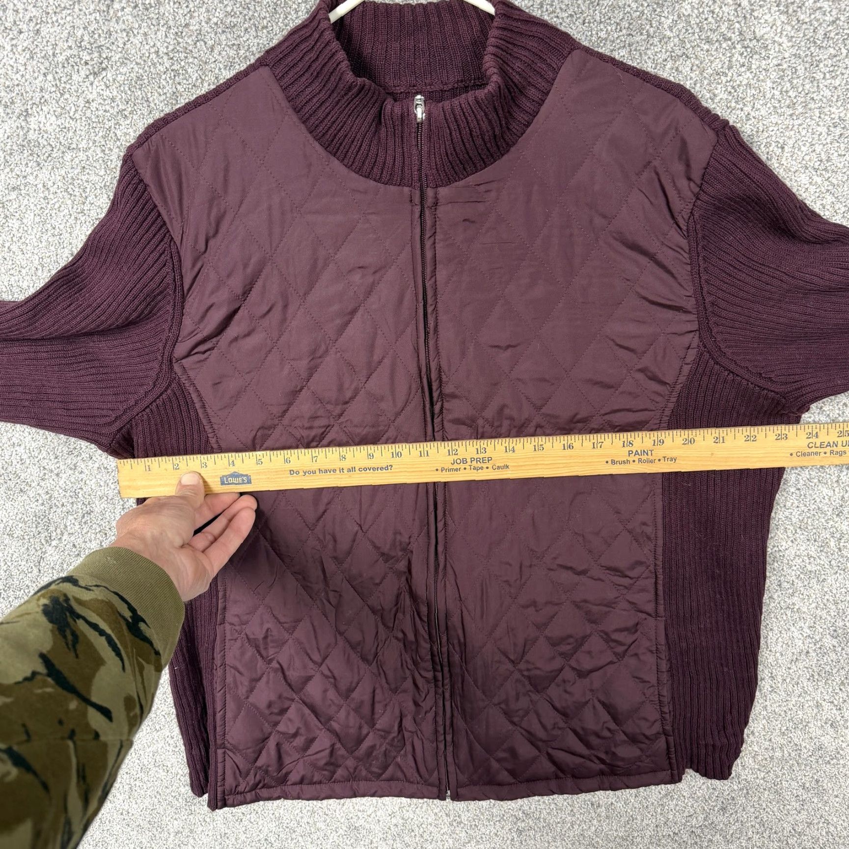 Croft & Barrow Croft & Barrow Jacket Women 2X Plus Plum Purple Quilted Knit Coastal Grandmacore Size XXL / US 16-18 / IT 52-54 - 4 Thumbnail