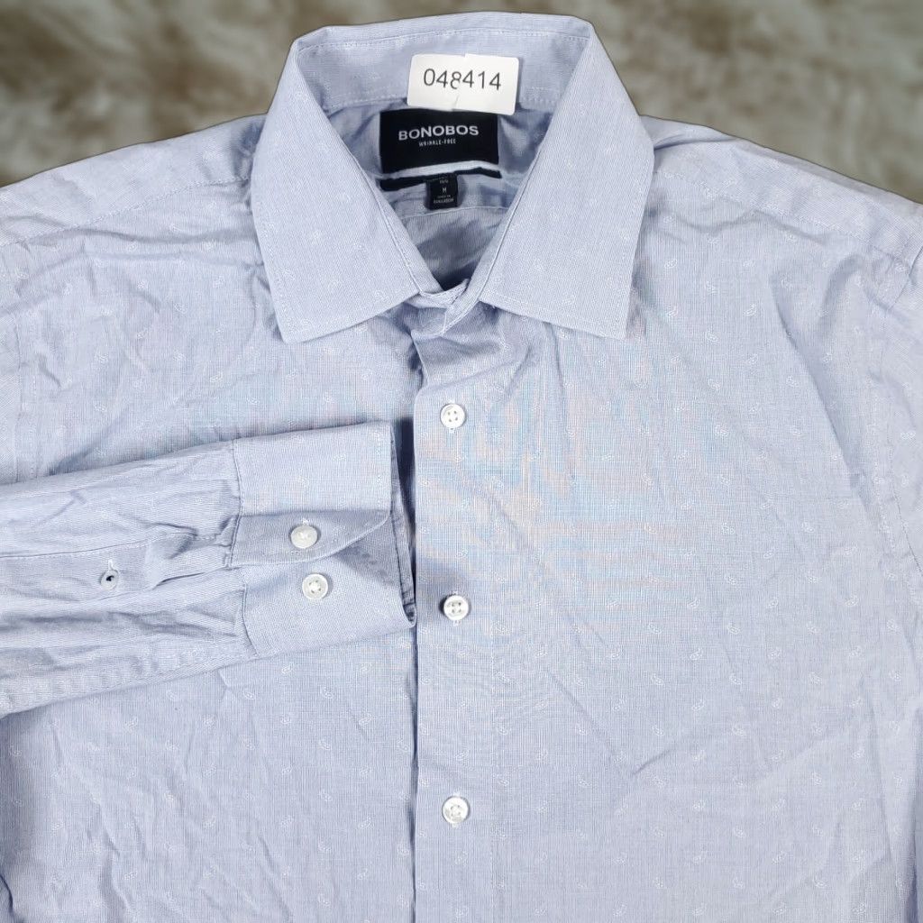 Bonobos Bonobos Shirt Mens Size M Blue Solid Button-Down Long Sleeve Casual Everydaywear Size US M / EU 48-50 / 2 - 1 Thumbnail