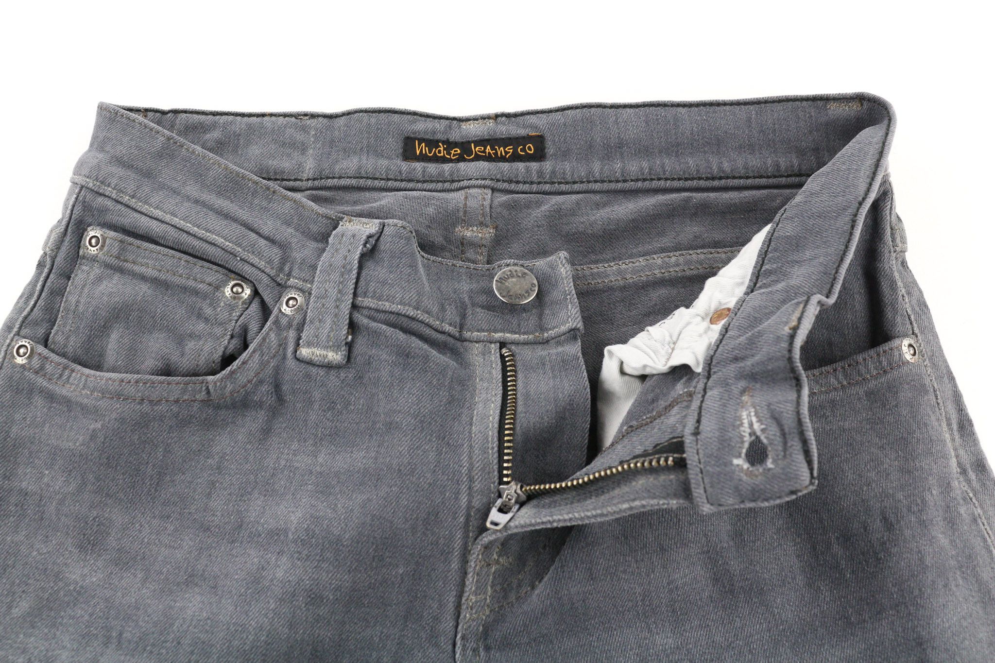 Nudie Jeans TIGHT LONG JOHN W26/L34 Organic Charcoal Slim Fit 80673 Size 26" / US 2 / IT 38 - 4 Thumbnail