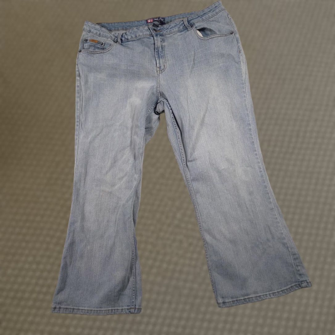 Vintage Duck Head Jeans Womens 22W Short Light Wash Bootcut Stretch Denim Plus Size Blue Size 40" / US 18 - 1 Thumbnail