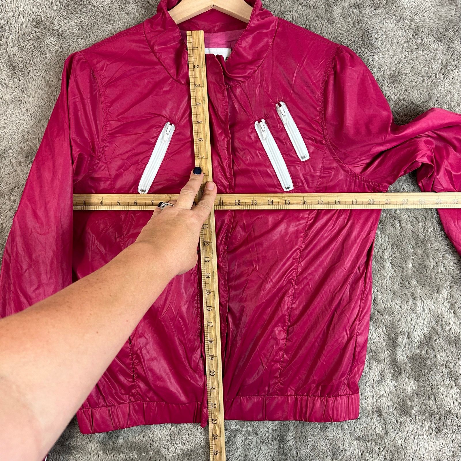 Sanctuary Sanctuary Magenta Pink Bomber Track Jacket Lined Windbreaker Size M / US 6-8 / IT 42-44 - 11 Thumbnail