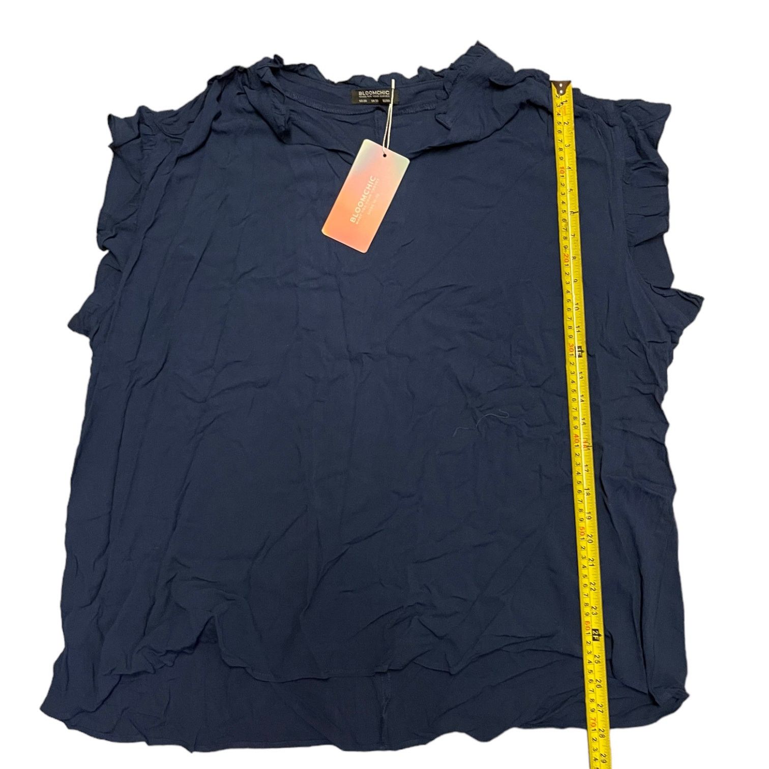 Other Bloomchic Sleeveless Blue Ruffle Shirt Size 28 Size 4XL / US 24-26 - 4 Thumbnail