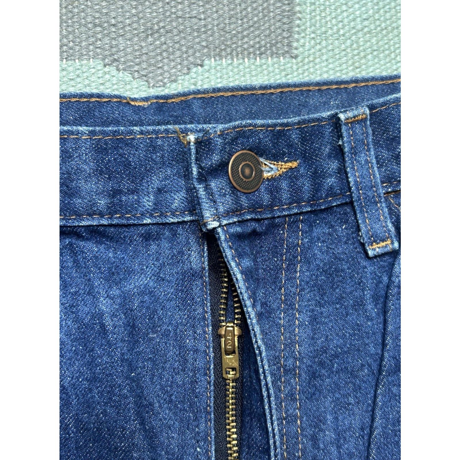 Denime VINTAGE Cowboy Jeans, Denim, Dark Wash, 32x33, Zipper, Straight, 80s, Men Size US 32 / EU 48 - 4 Thumbnail