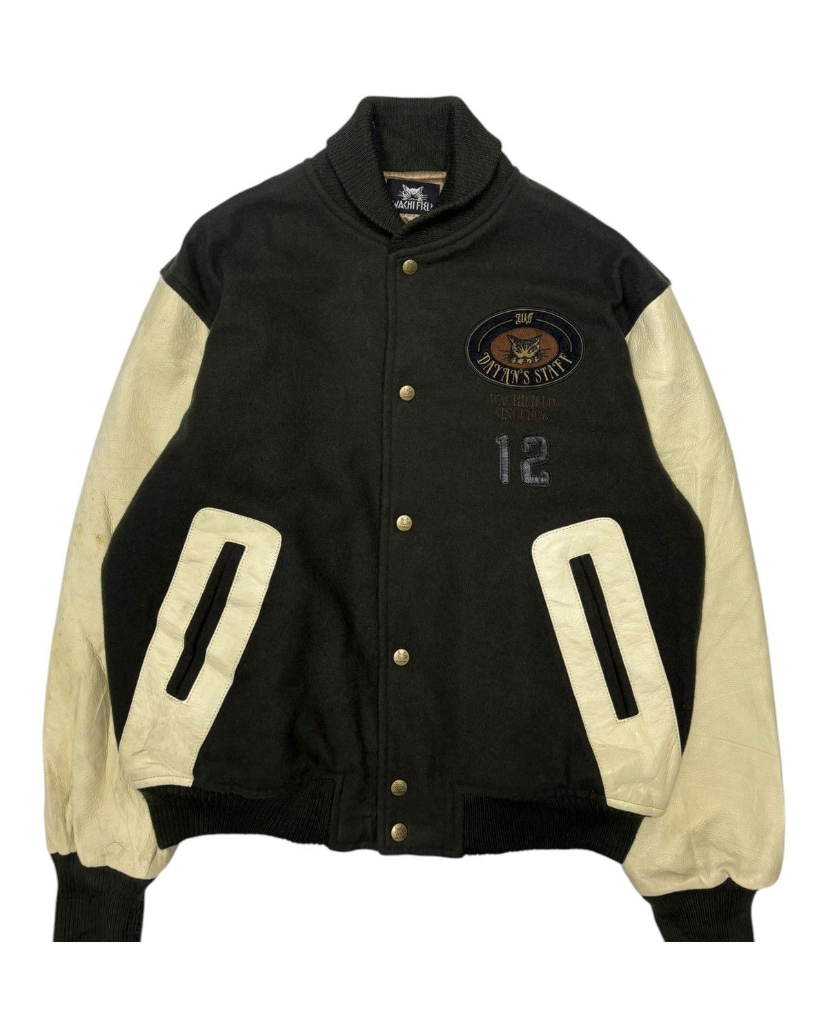 Japanese Brand 🔥VINTAGE WACHIFIELD DAYAN’S STAFF WOOL VARSITY JACKET Size US L / EU 52-54 / 3 - 5 Thumbnail