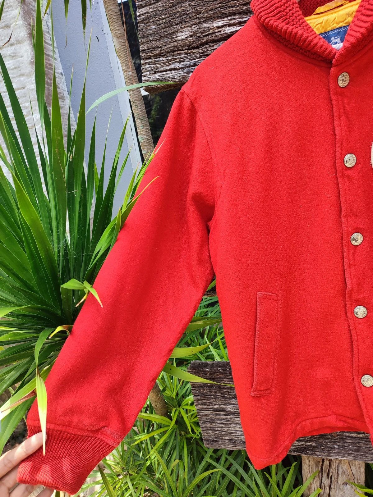 Macbeth × Vintage Vintage MacBeth Red Wool Varsity Jacket – Shawl Collar Size US M / EU 48-50 / 2 - 4 Thumbnail
