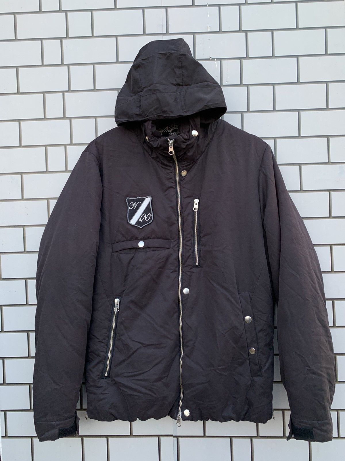 Japanese Brand 2017 A/W NUMBER (N)INE INSULATION ZIP UP BOMBER JACKET Size US M / EU 48-50 / 2 - 3 Thumbnail