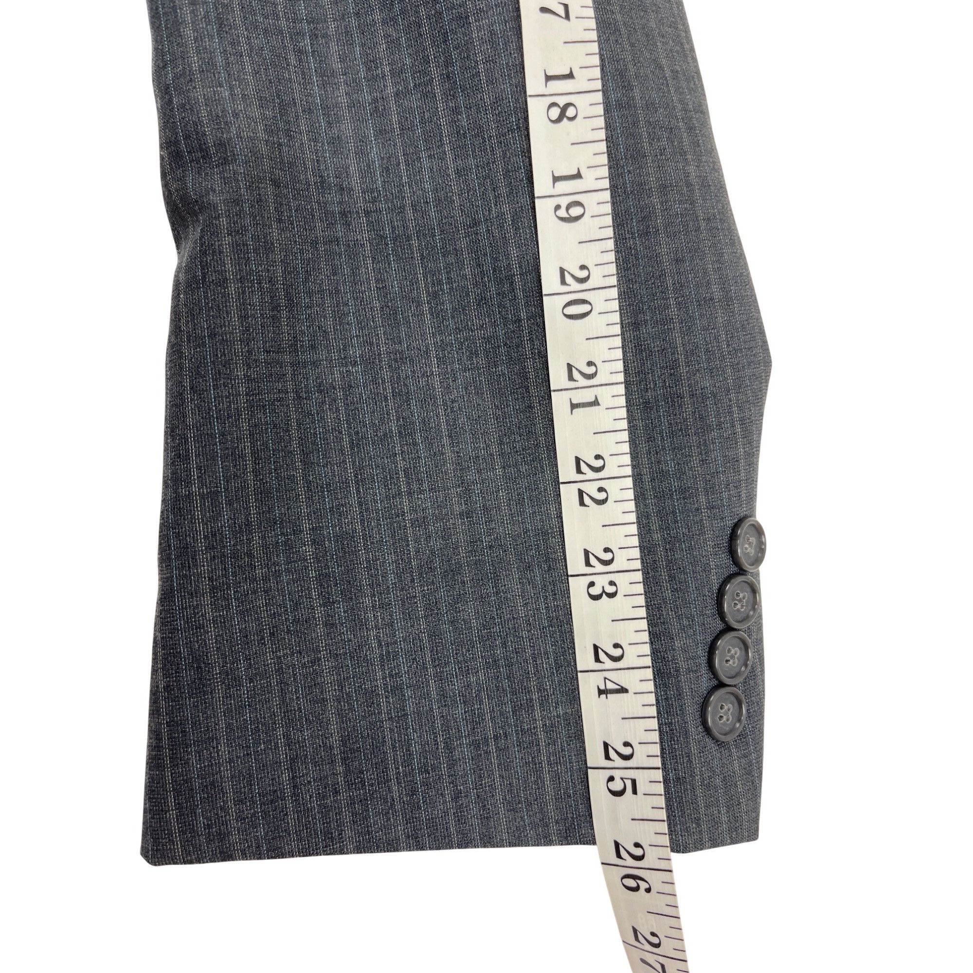 Other Mens Gray Pinstripe Two-Piece Suit 100% Wool Classic Fit Jac Size 44R - 9 Thumbnail