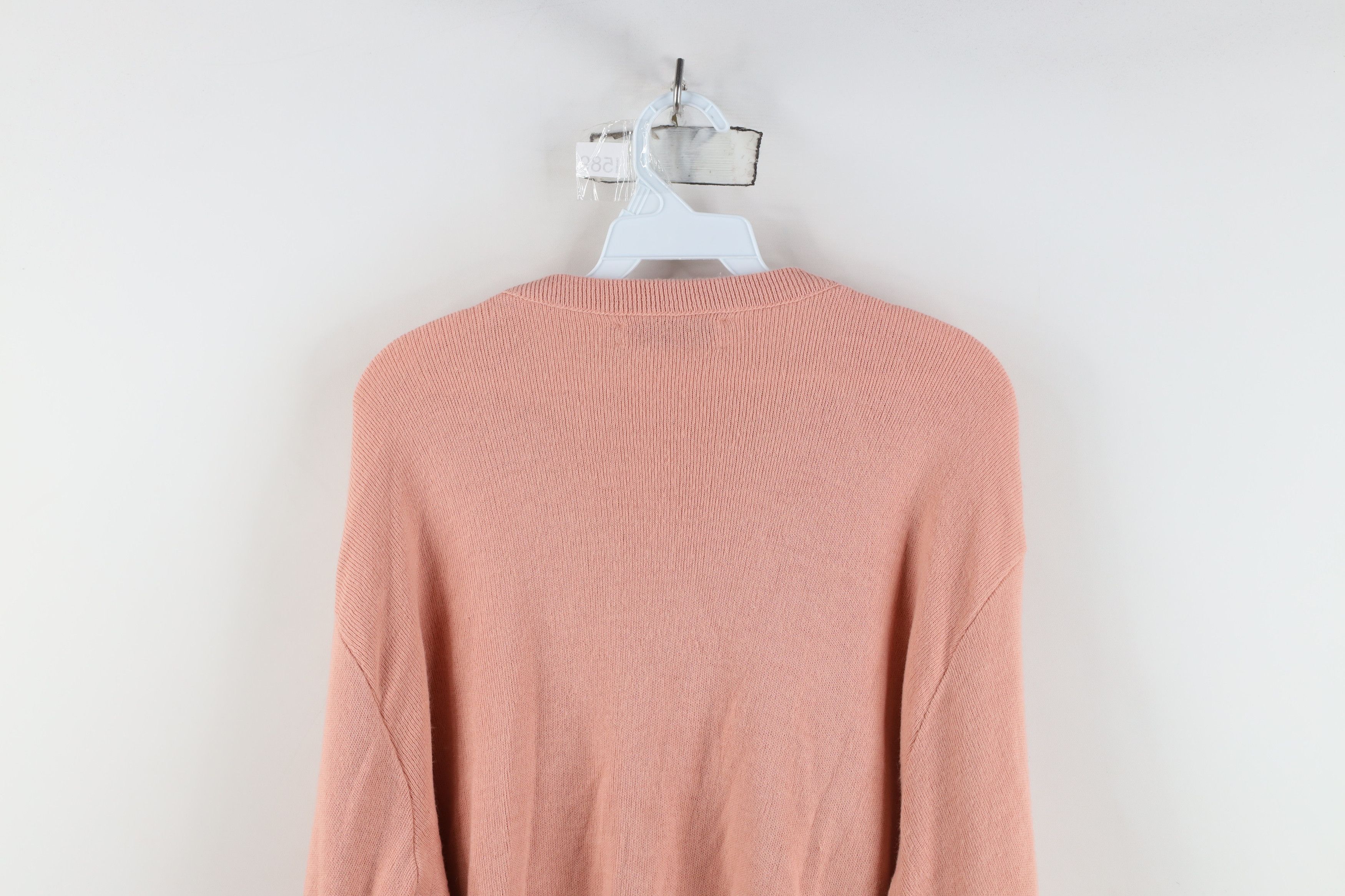 Vintage Vintage 70s Streetwear Soft Knit V-Neck Sweater Pink USA Size US L / EU 52-54 / 3 - 8 Thumbnail