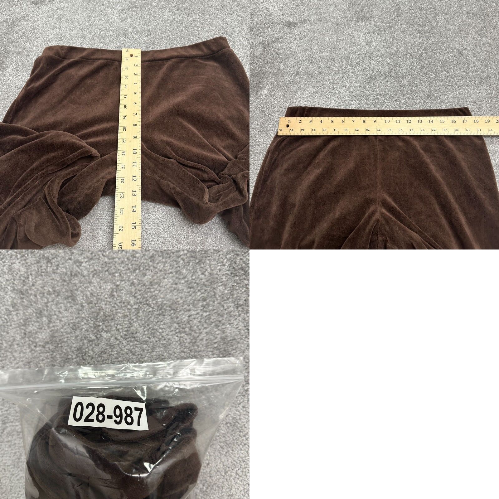 Charter Club Charter Club Sweatpants Velour Wide Leg Womens Large Brown 36x28 Pull On Casual Size 36" / US 14 / IT 50 - 8 Thumbnail