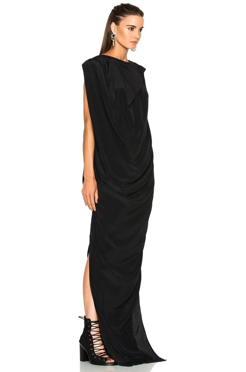 Rick Owens Rick Owens - Nouveau Drape Crape Maxi dress | Grailed