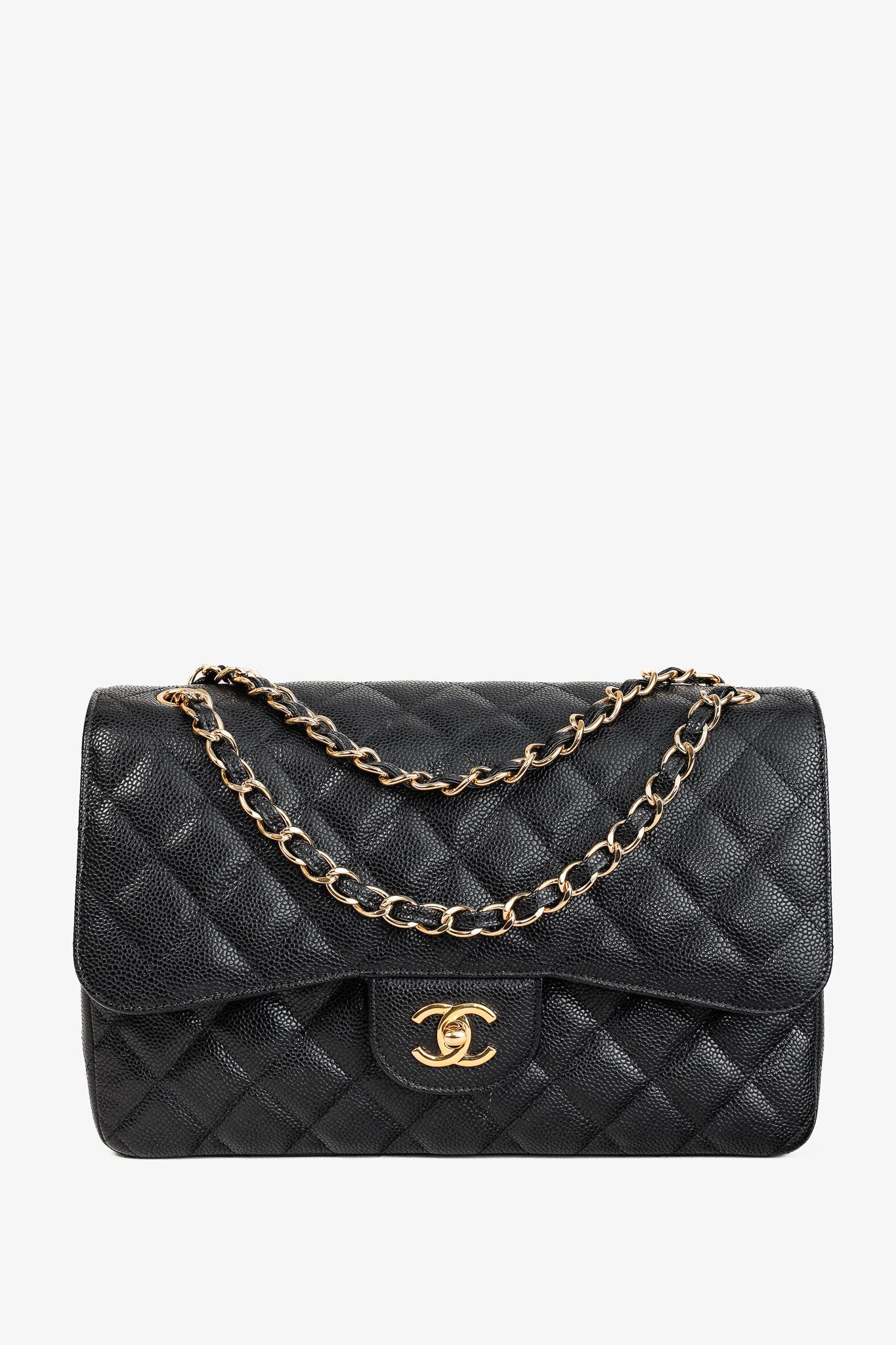 Chanel Chanel Timeless Caviar Leather Classic Jumbo Double Flap Bag Size ONE SIZE - 1 Thumbnail