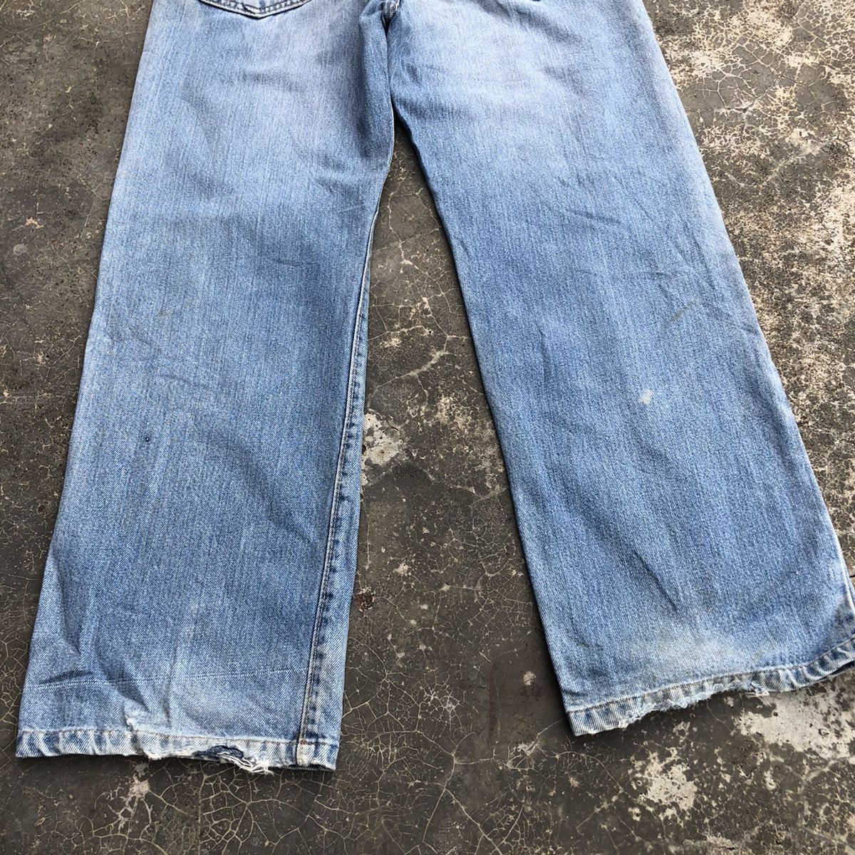 Big John × Vintage Vintage Big John Distressed Light Wash Jeans Denim Pants Size US 32 / EU 48 - 9 Thumbnail