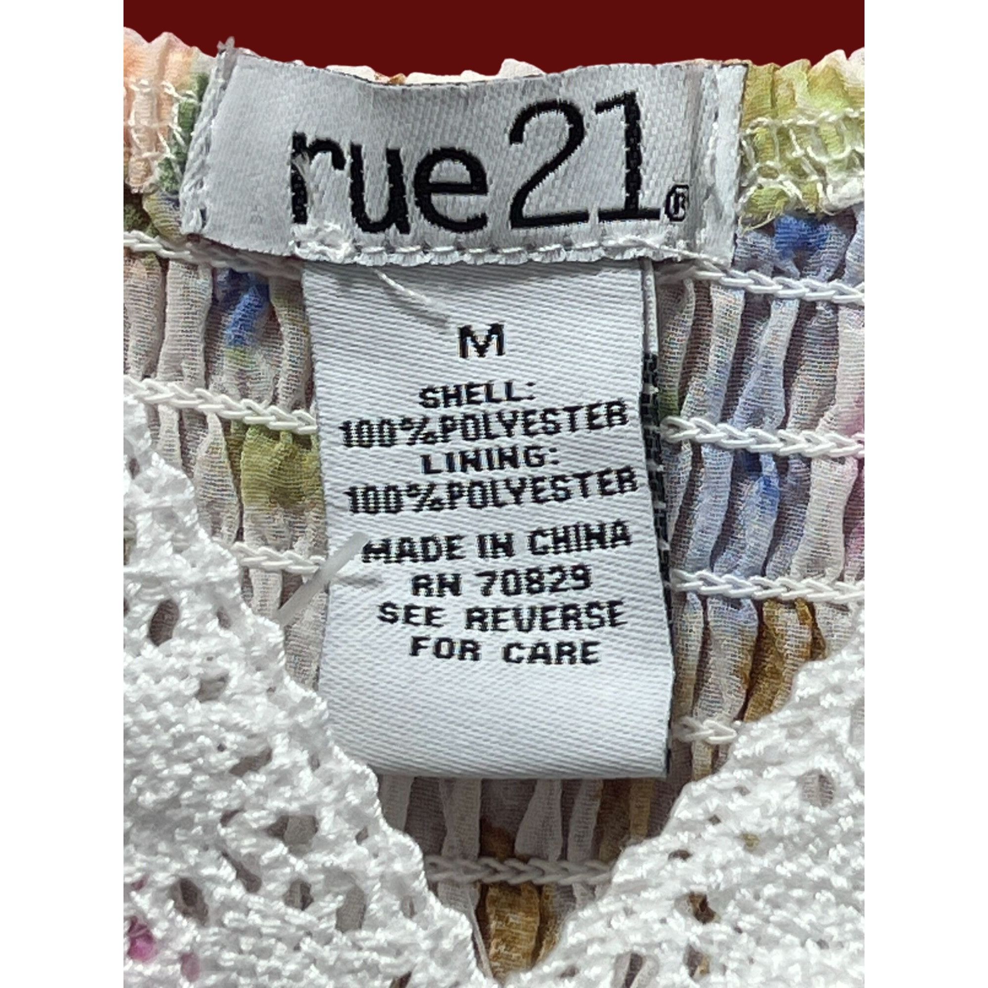 rue21 Rue 21 - Women's Summer Sleeveless High Low Hem Ruffle Flora Size M / US 6-8 / IT 42-44 - 9 Thumbnail