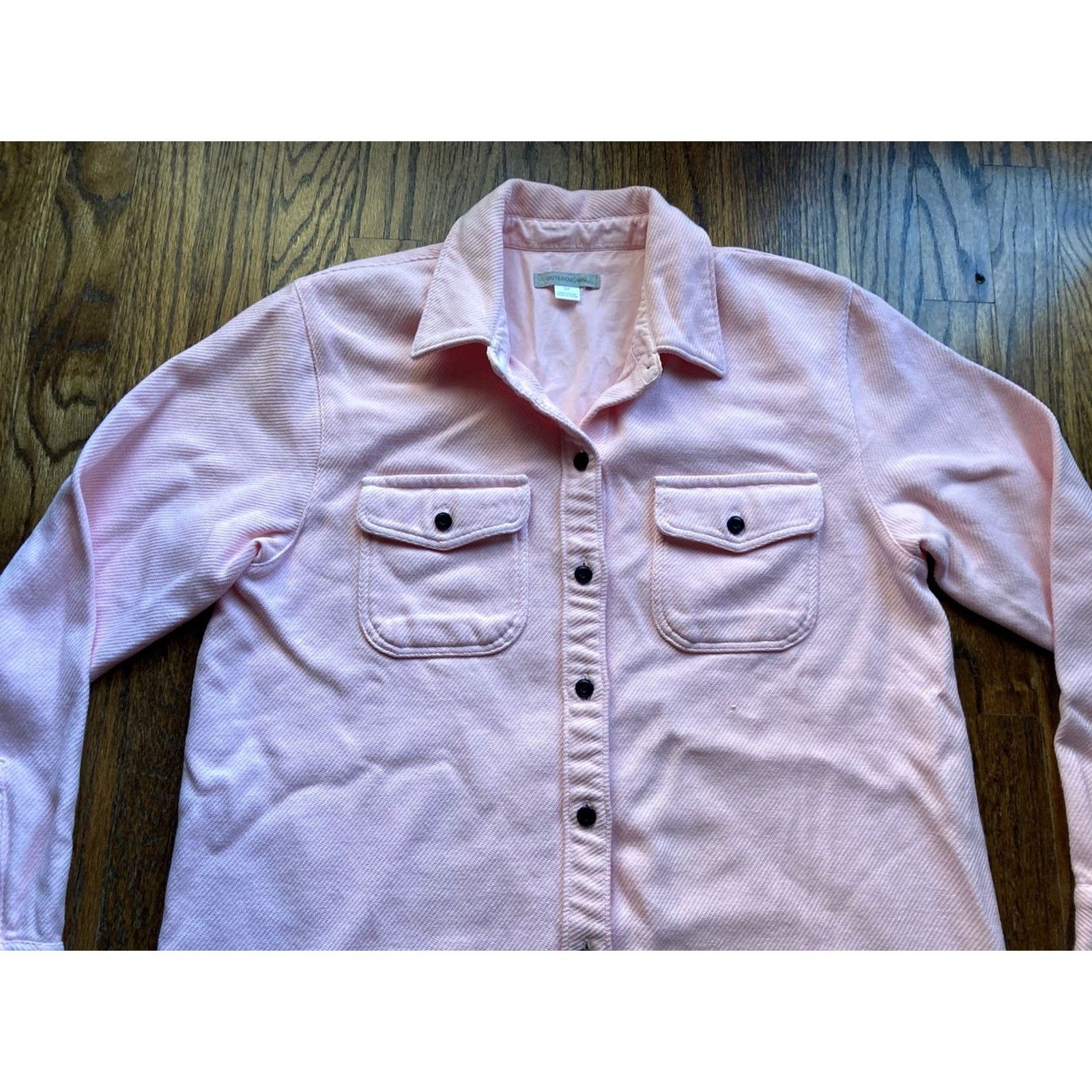 Outerknown Outerknown Shirt Dress Womens Small Pink Organic Cotton Twill Portugal Size S / US 4 / IT 40 - 2 Thumbnail