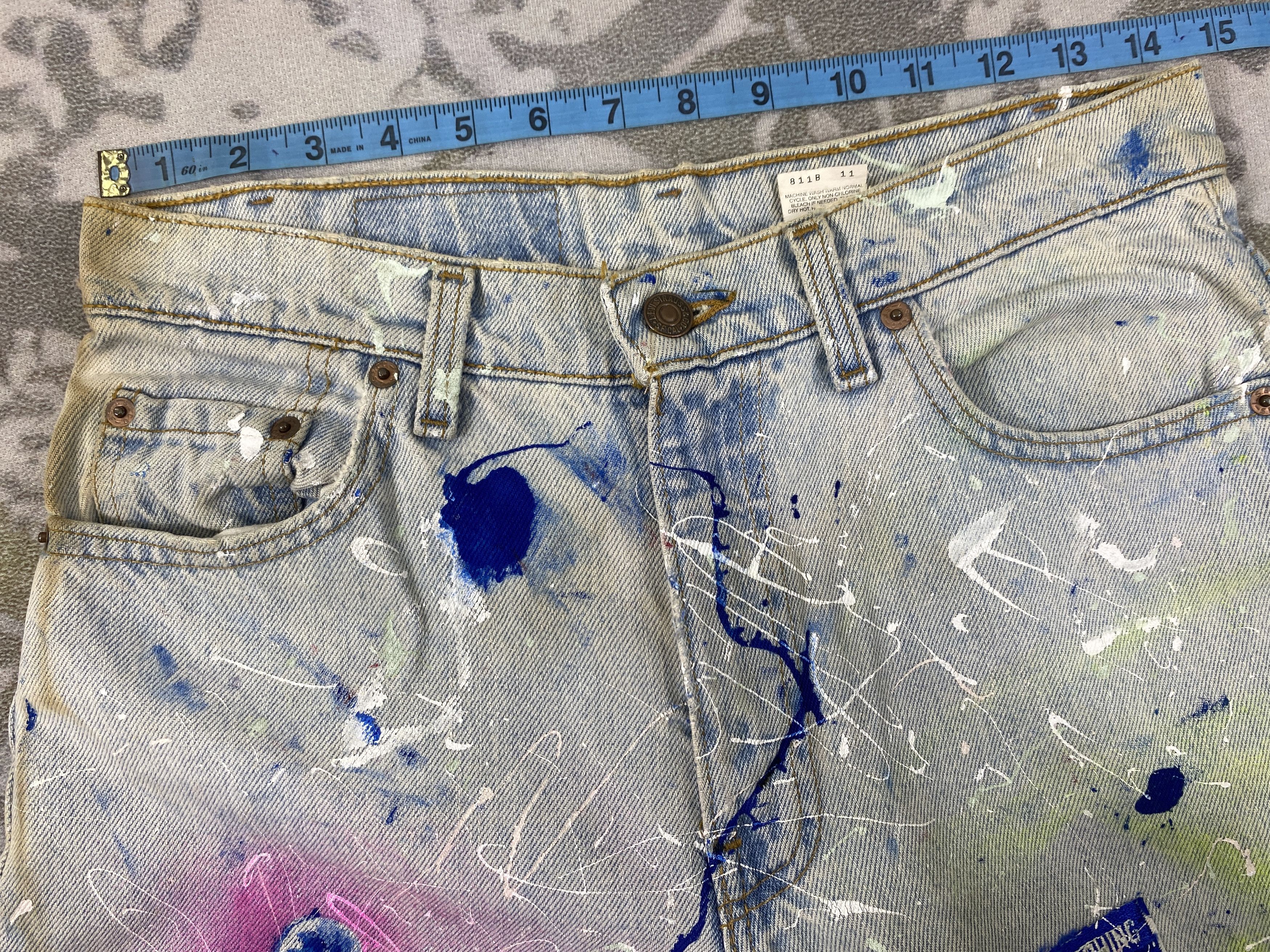 Levi's 90's Painted Light Wash Vintage Levi's 550 USA 29x30 JN1851 Size US 29 - 5 Thumbnail