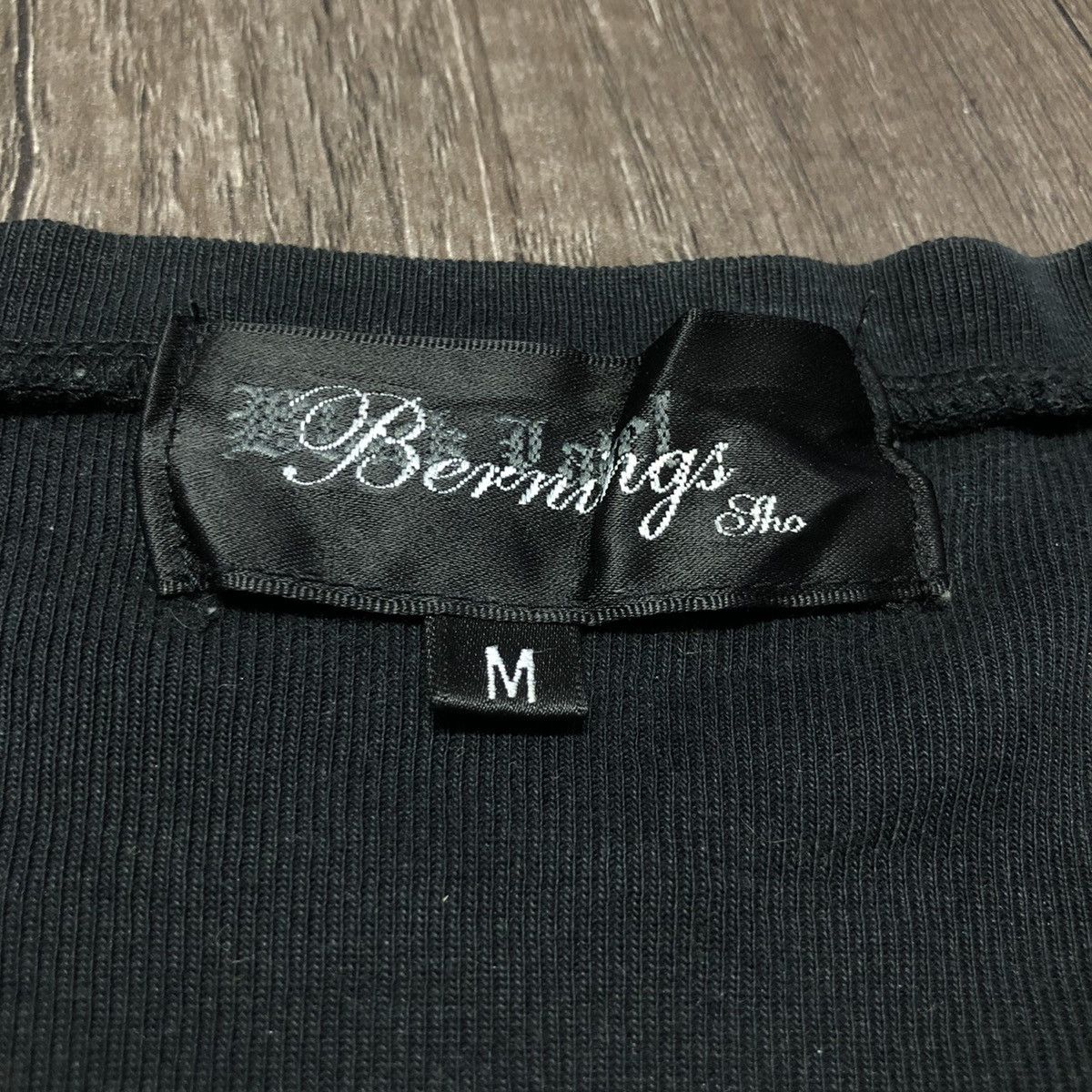 Japanese Brand Bernings Sho Black Label V Stitch Long Sleeve Tee Shirt Size US M / EU 48-50 / 2 - 8 Thumbnail