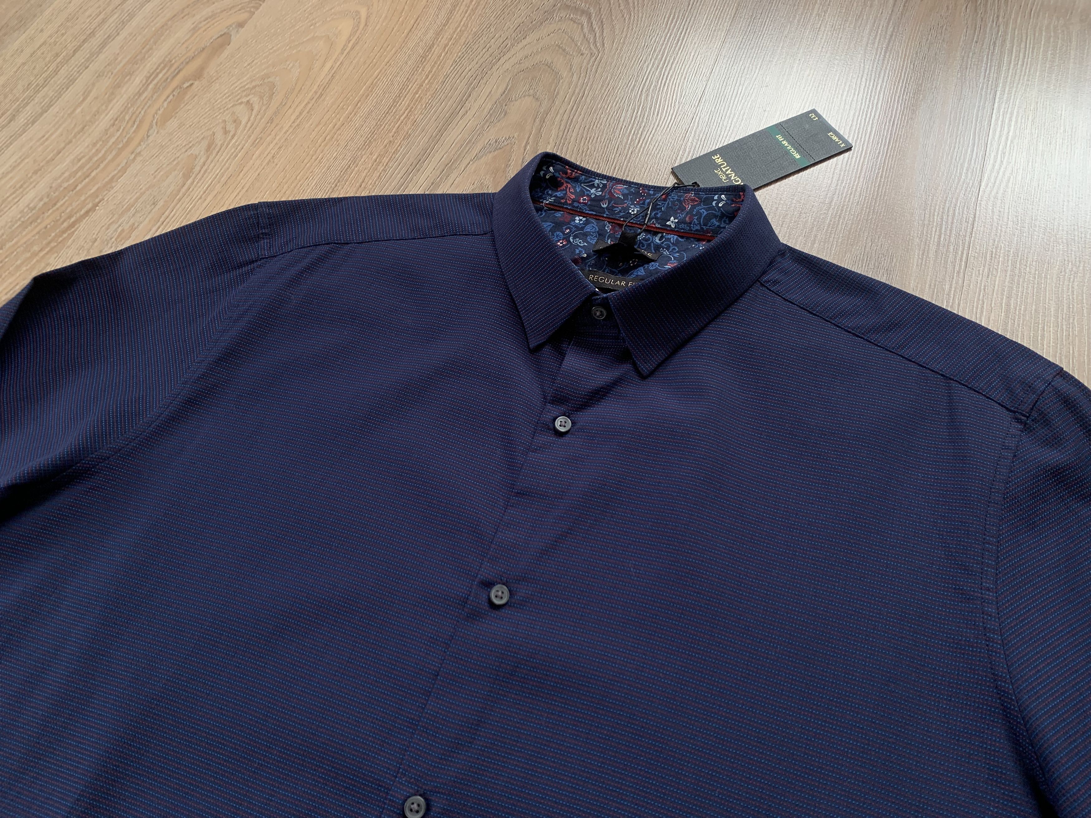 NEXT Next Signature Blue Cotton Long Sleeve Button Up Size US XL / EU 56 / 4 - 4 Thumbnail
