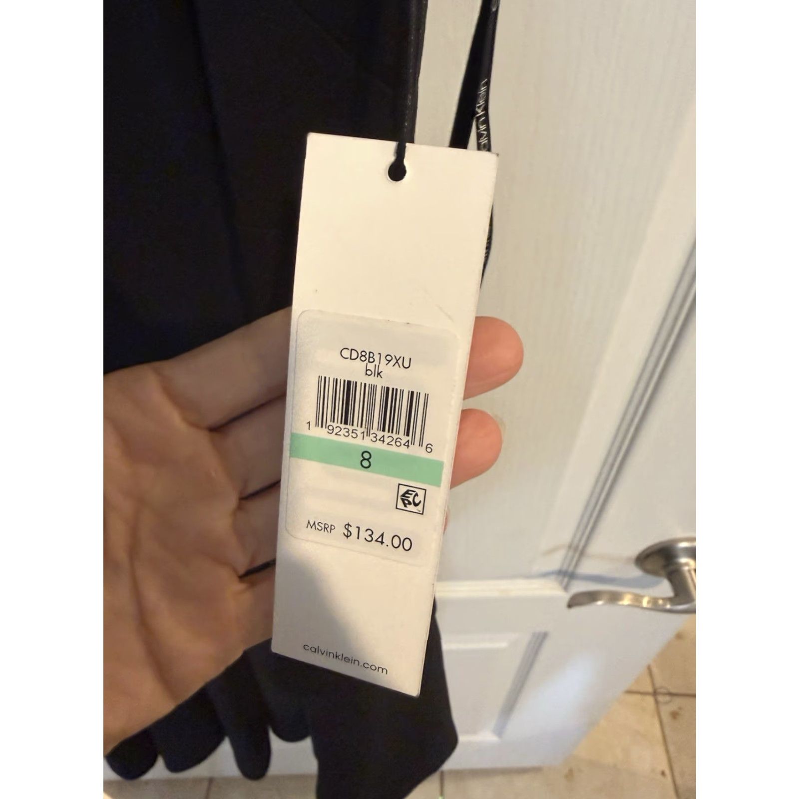 Calvin Klein Calvin Klein Dress Cocktail Midi Sleeveless Flounce Hem Black 8 New w Tags Women Size M / US 6-8 / IT 42-44 - 5 Thumbnail