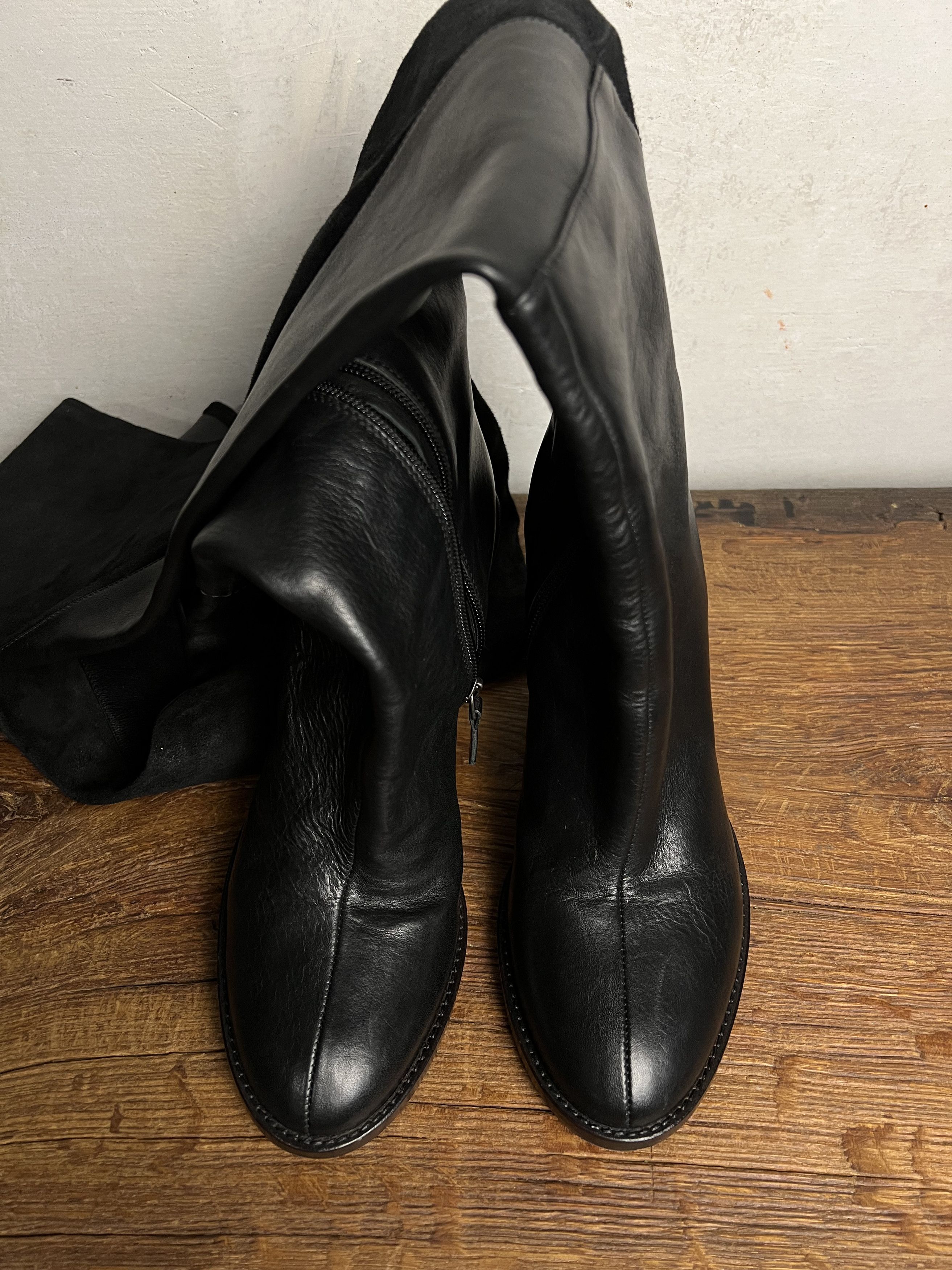 Haider Ackermann Haider Ackermann FW13 High Knee Deer Leather Boots Size US 9 / IT 39 - 15 Thumbnail
