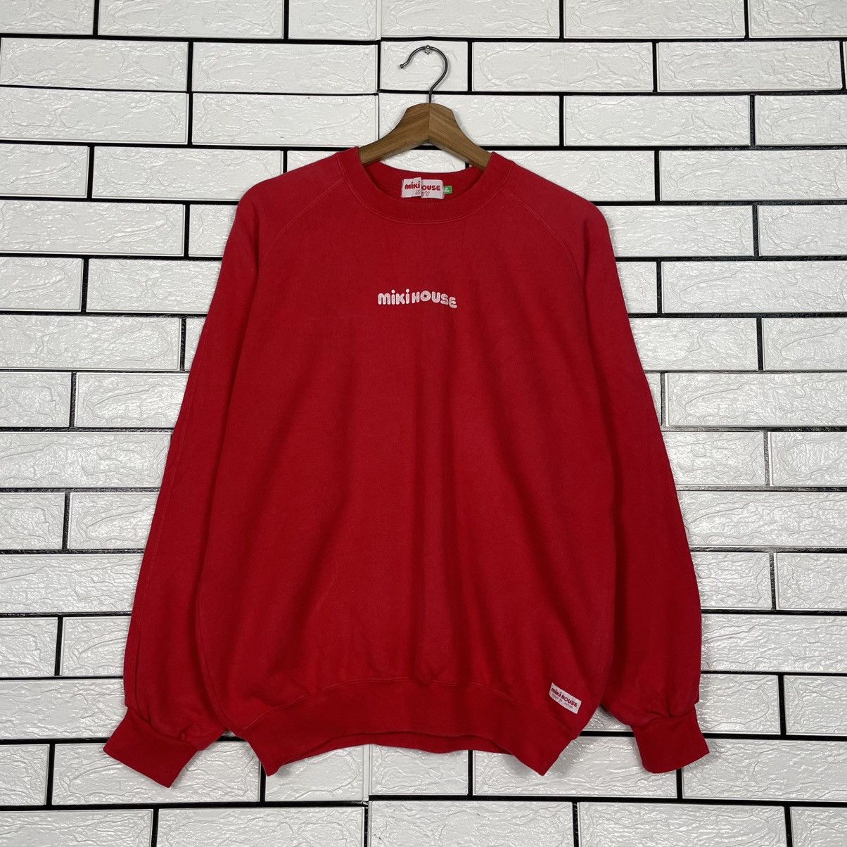 Japanese Brand Vintage Miki House Red Crewneck Sweatshirt Size US L / EU 52-54 / 3 - 1 Thumbnail