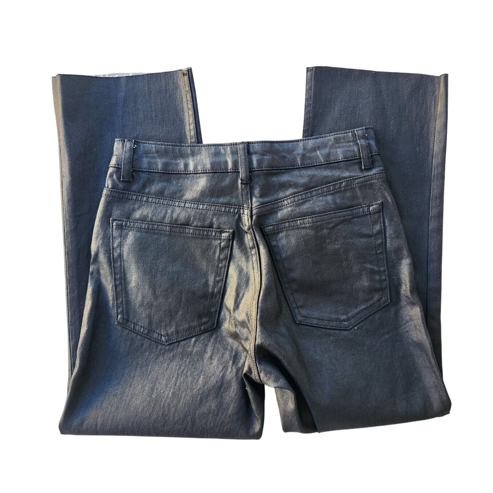 Topshop Topshop Women Black Cropped Straight Jeans Size W26 L30 Size 26" / US 2 / IT 38 - 7 Thumbnail