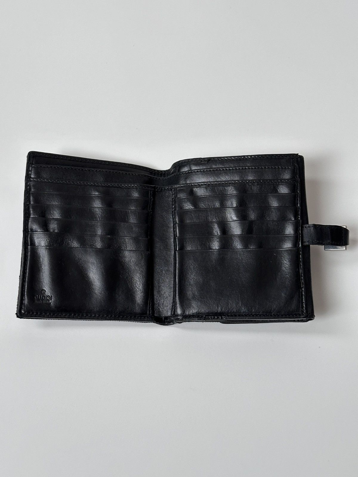 Gucci GUCCI Jackie Nylon Black Lather Compact Wallet Size ONE SIZE - 10 Thumbnail