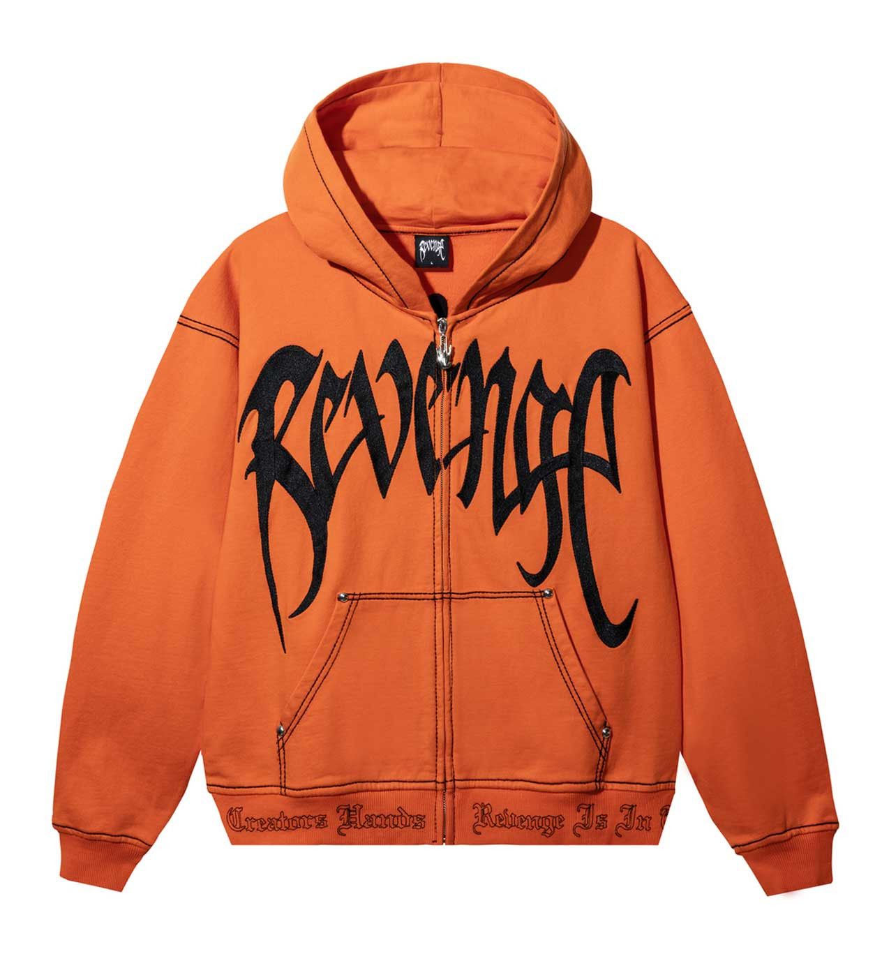 Revenge Xxxtentacion Kill Contrast Zip Up Hoodie Orange Size US S / EU 44-46 / 1 - 1 Thumbnail