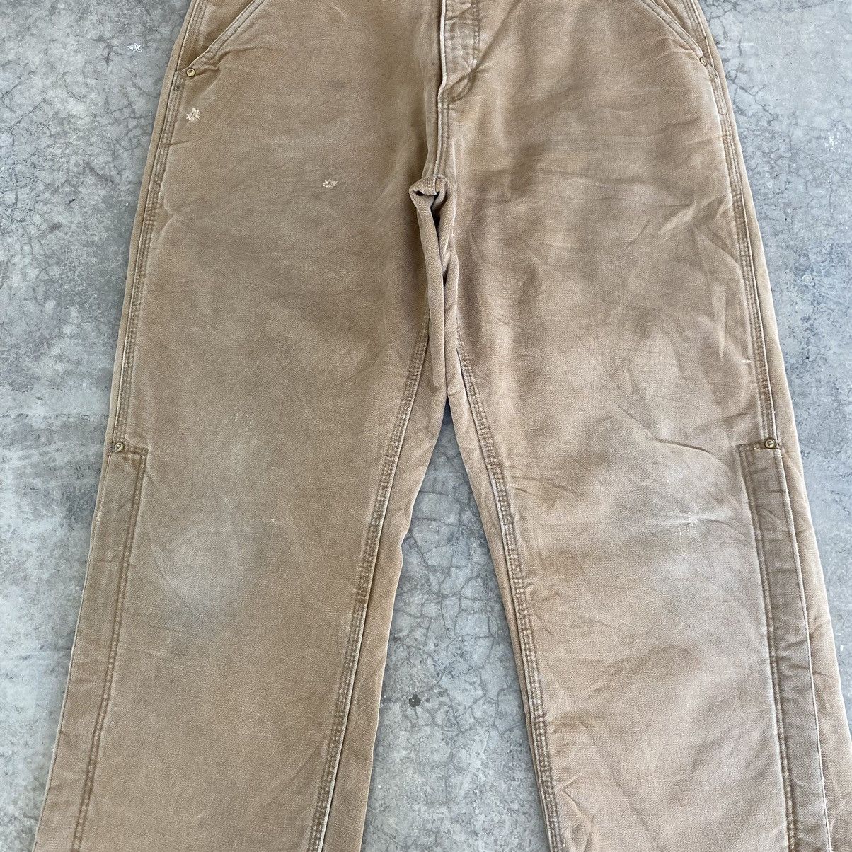 Carhartt VTG Carhartt Insolation Lined Faded Tan Workwear Pants Size US 33 - 7 Thumbnail