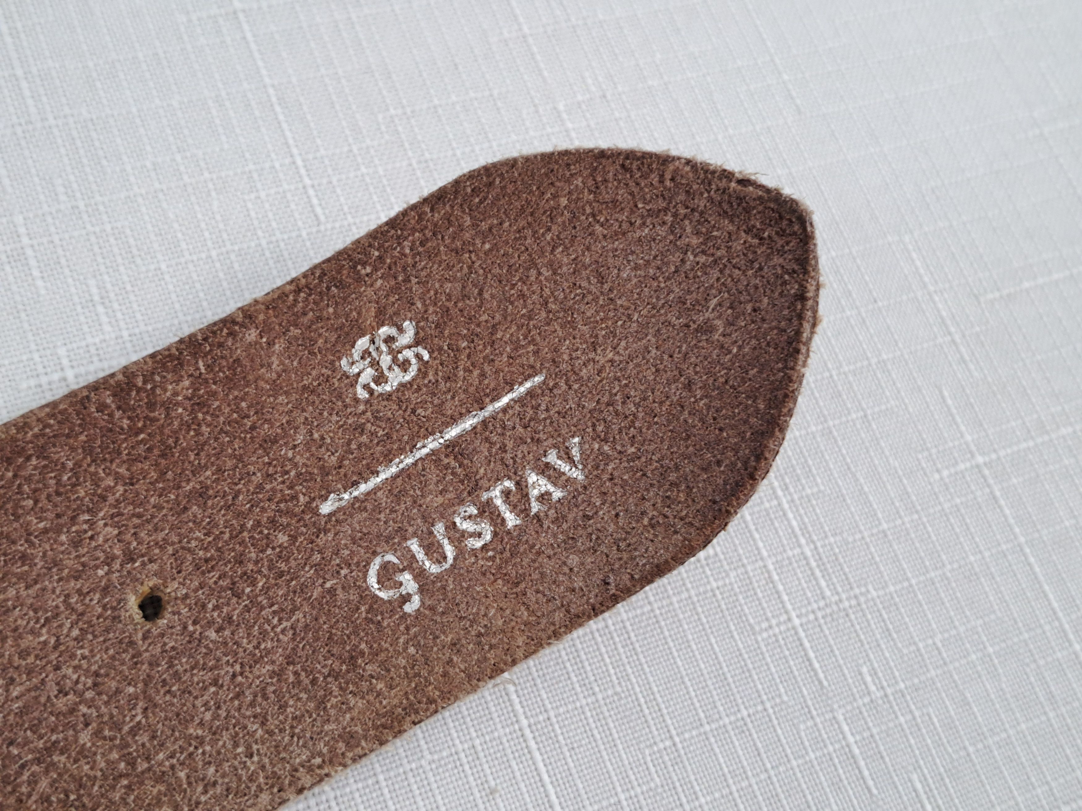 Designer GUSTAV designer leather belt. Size ONE SIZE - 8 Thumbnail