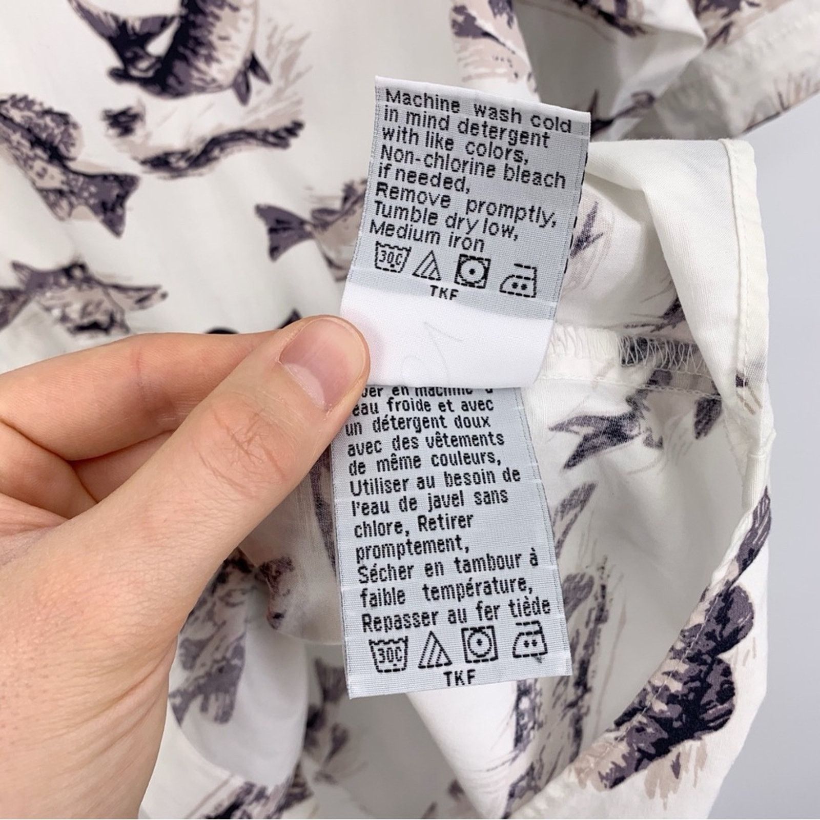 Columbia COLUMBIA Casual Button Down Freshwater Fish White Beige L Size US L / EU 52-54 / 3 - 6 Thumbnail