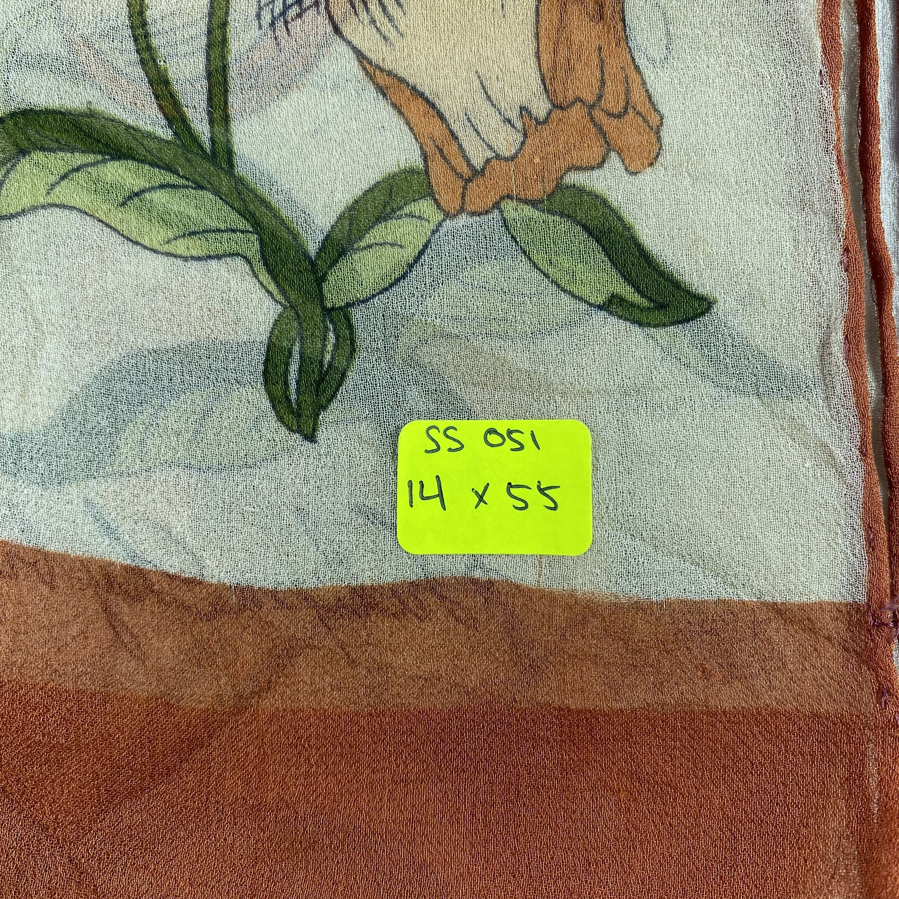 Japanese Brand × Vintage Vintage Floral Silk Scarf SS051 Size ONE SIZE - 6 Thumbnail