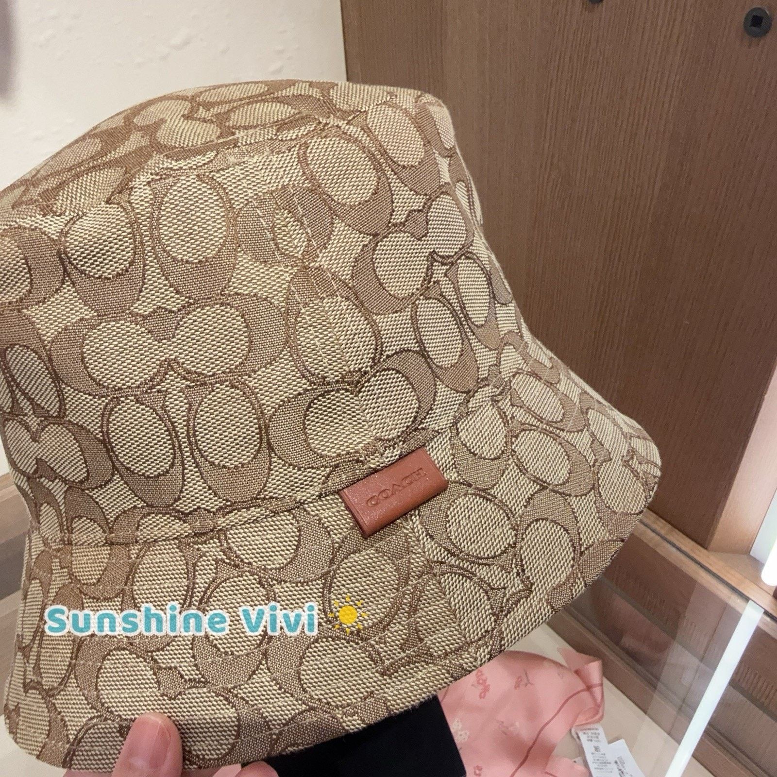 Coach NWT Coach Unisex Signature Designer Bucket Hat CCN94 Tan m/l Size ONE SIZE - 2 Thumbnail