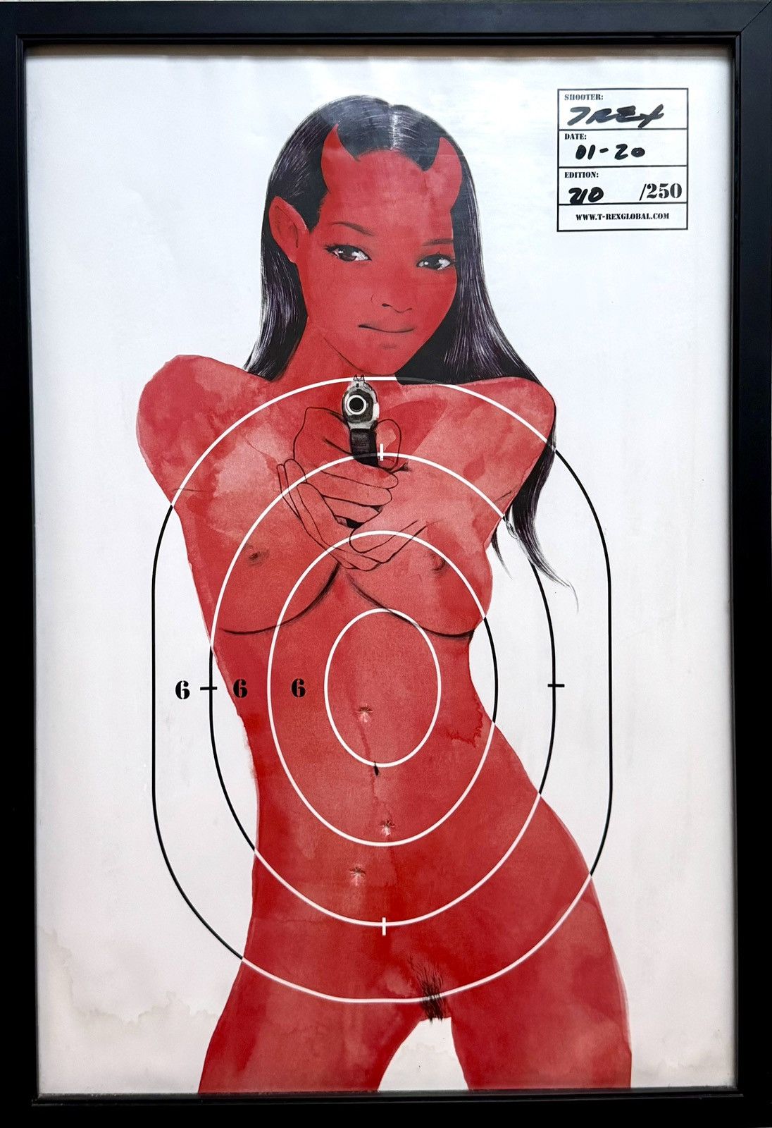 TREX GLOBAL DEVIL SHOOTER GIRL PRINT