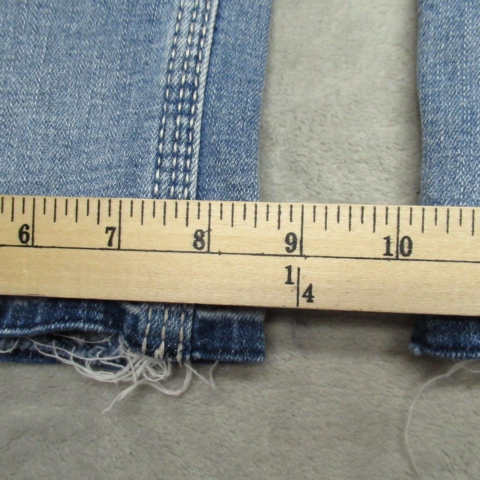 BKE BKE Jake Jeans Men 34 Light Wash Denim Bootcut 33x29 Whisker Distressed Pockets Stretch Cotton Blend Blue Denim Jeans Mens Size US 34 / EU 50 - 4 Thumbnail