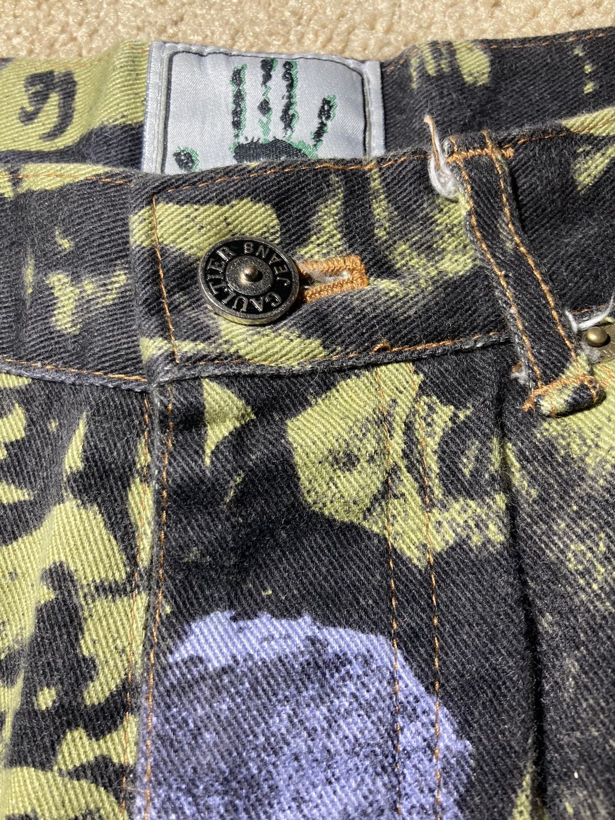 Jean Paul Gaultier SS93 Jean Paul Gaultier Face Jeans Writer Purple 1993 90s Size US 29 - 3 Thumbnail
