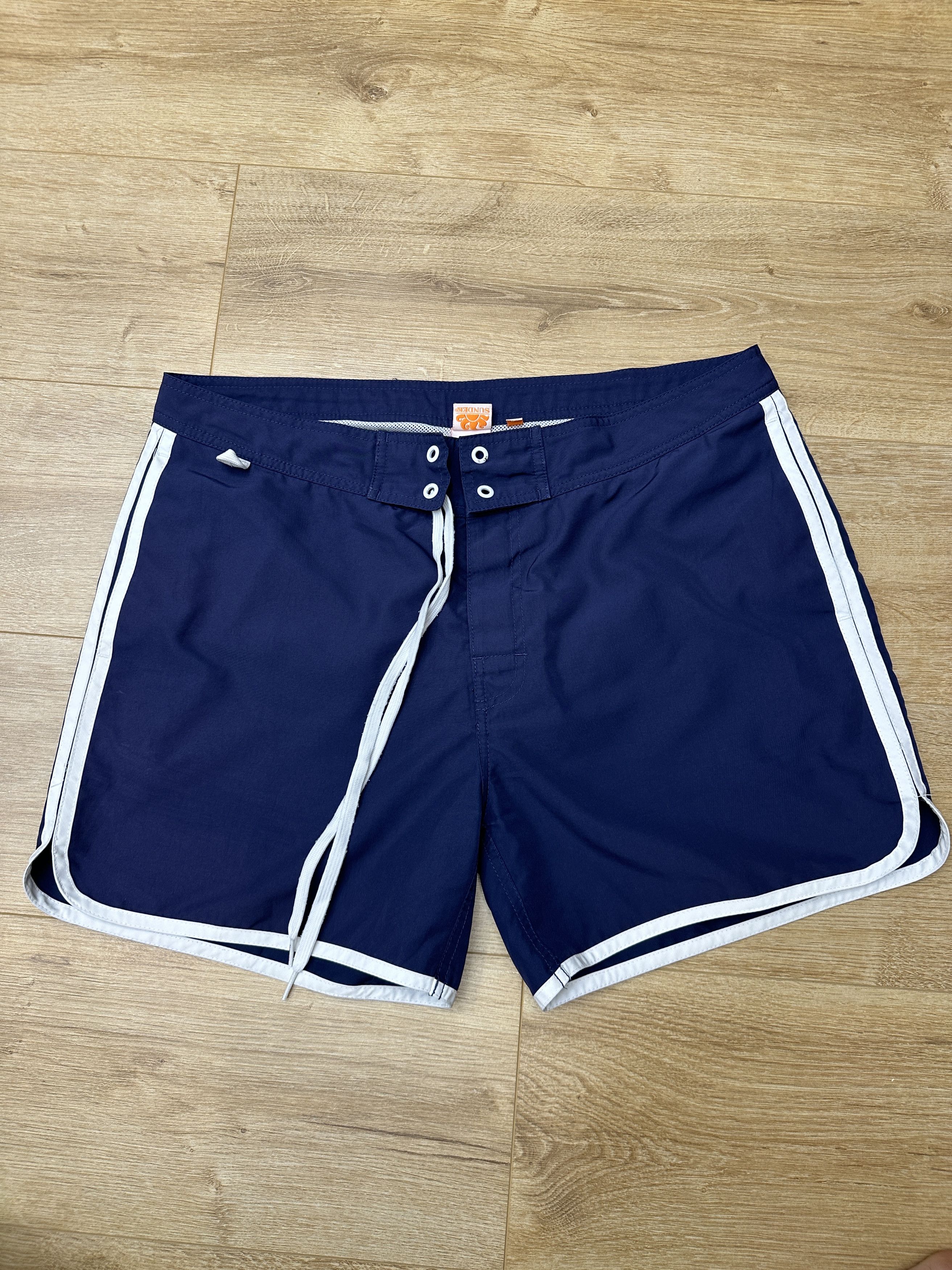 Sundek Rare Sundek 58 Swim Shorts Blue Nylon Surf Size 34 Size US 34 / EU 50 - 6 Thumbnail