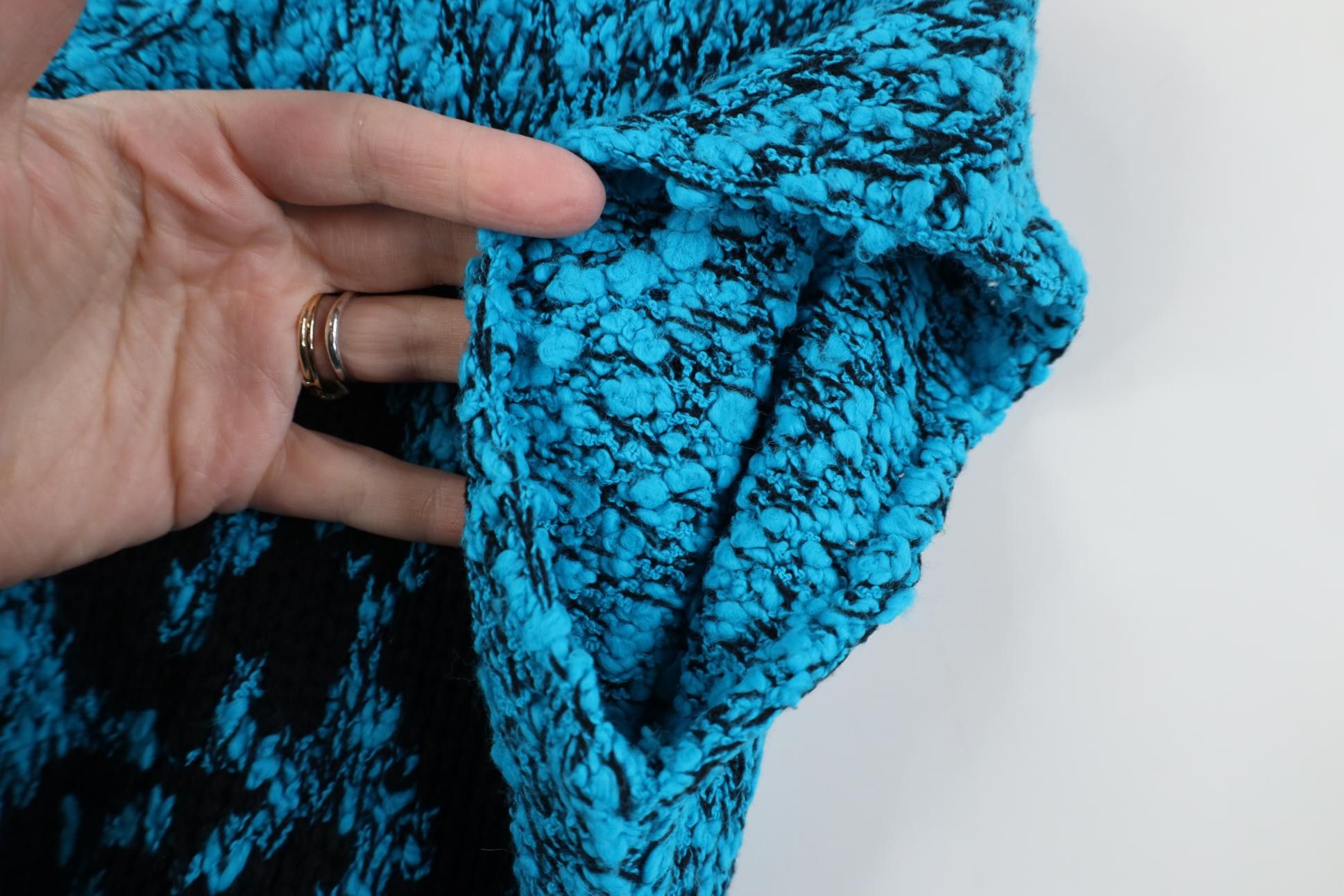Vintage Vintage 80s 90s Flower Dolman Short Sleeve Knit Sweater Blue Size S / US 4 / IT 40 - 5 Thumbnail