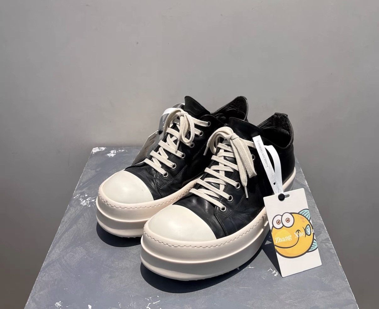 Rick Owens Rick Owens Thick-Sole Leather Converse-Inspired Sneakers Size US 8.5 / EU 41-42 - 2 Thumbnail