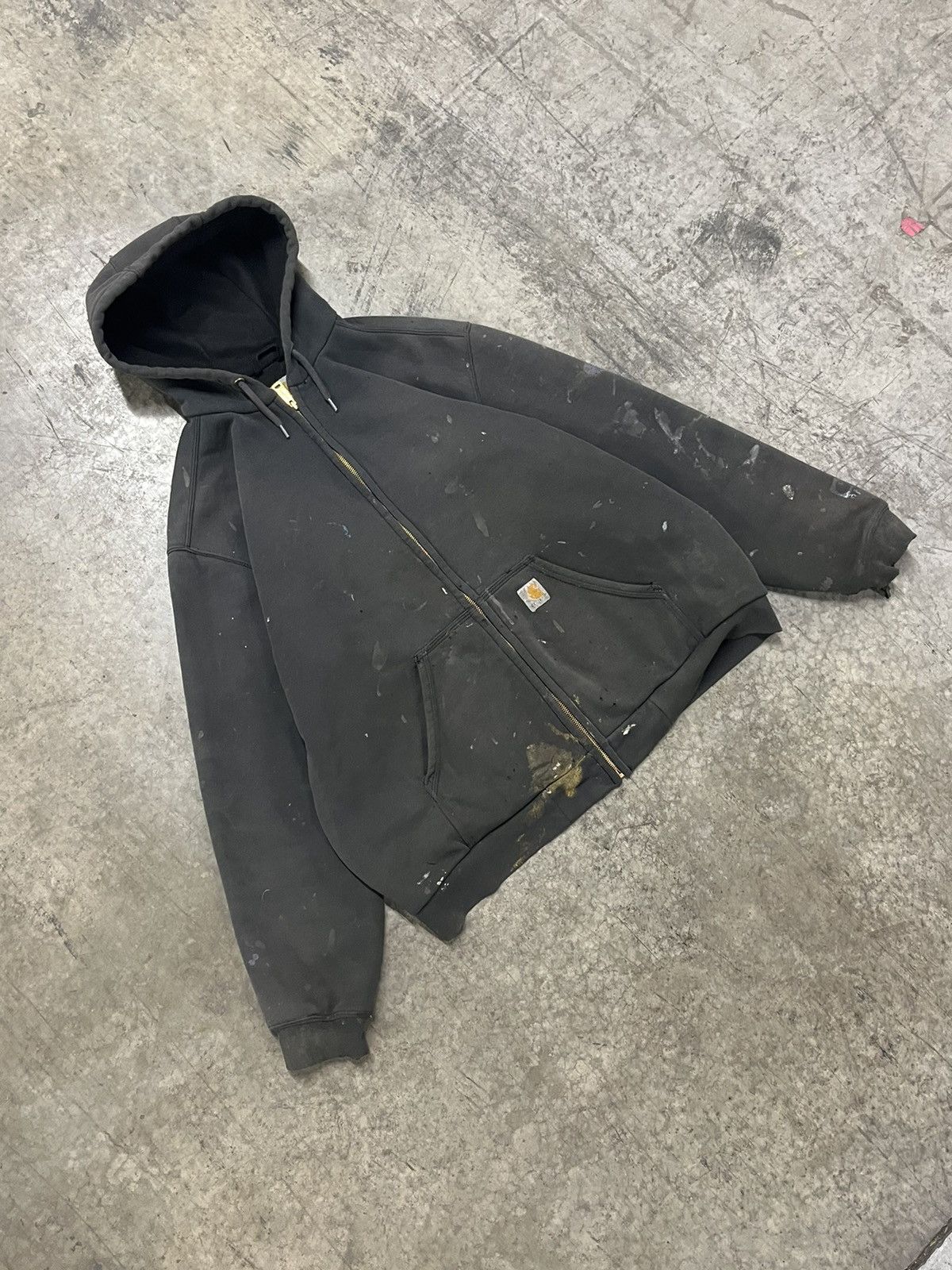 Carhartt × Vintage Carhartt vintage thrashed thermal lined zip up skater hype Size US L / EU 52-54 / 3 - 5 Thumbnail