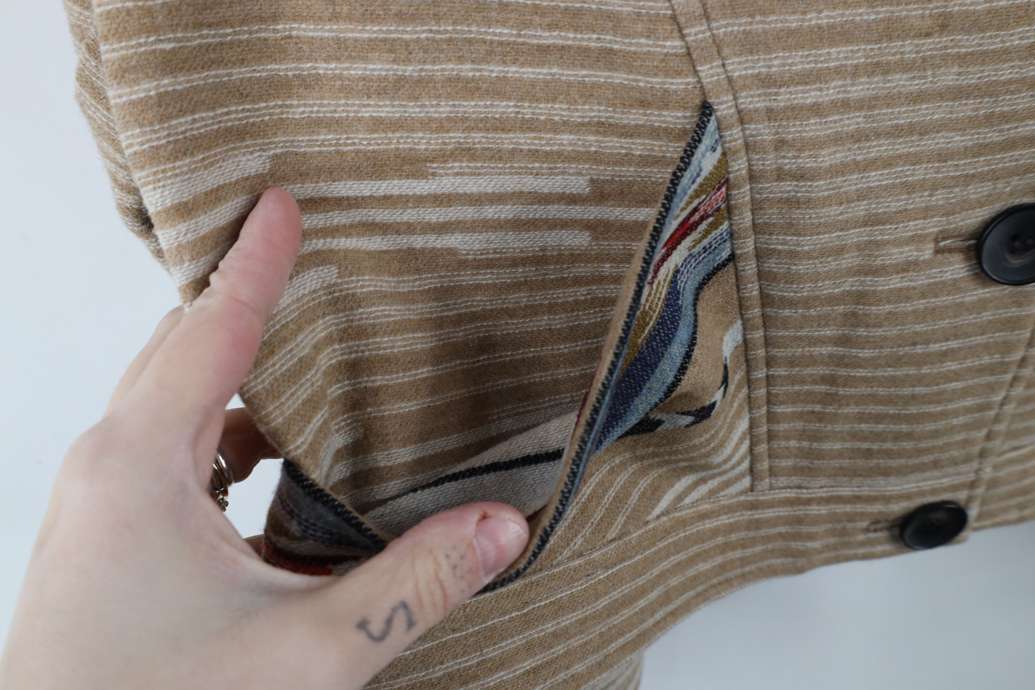 Pendleton × Vintage Vintage Pendleton Striped Southwestern Button Blazer Jacket Size XS / US 0-2 / IT 36-38 - 6 Thumbnail