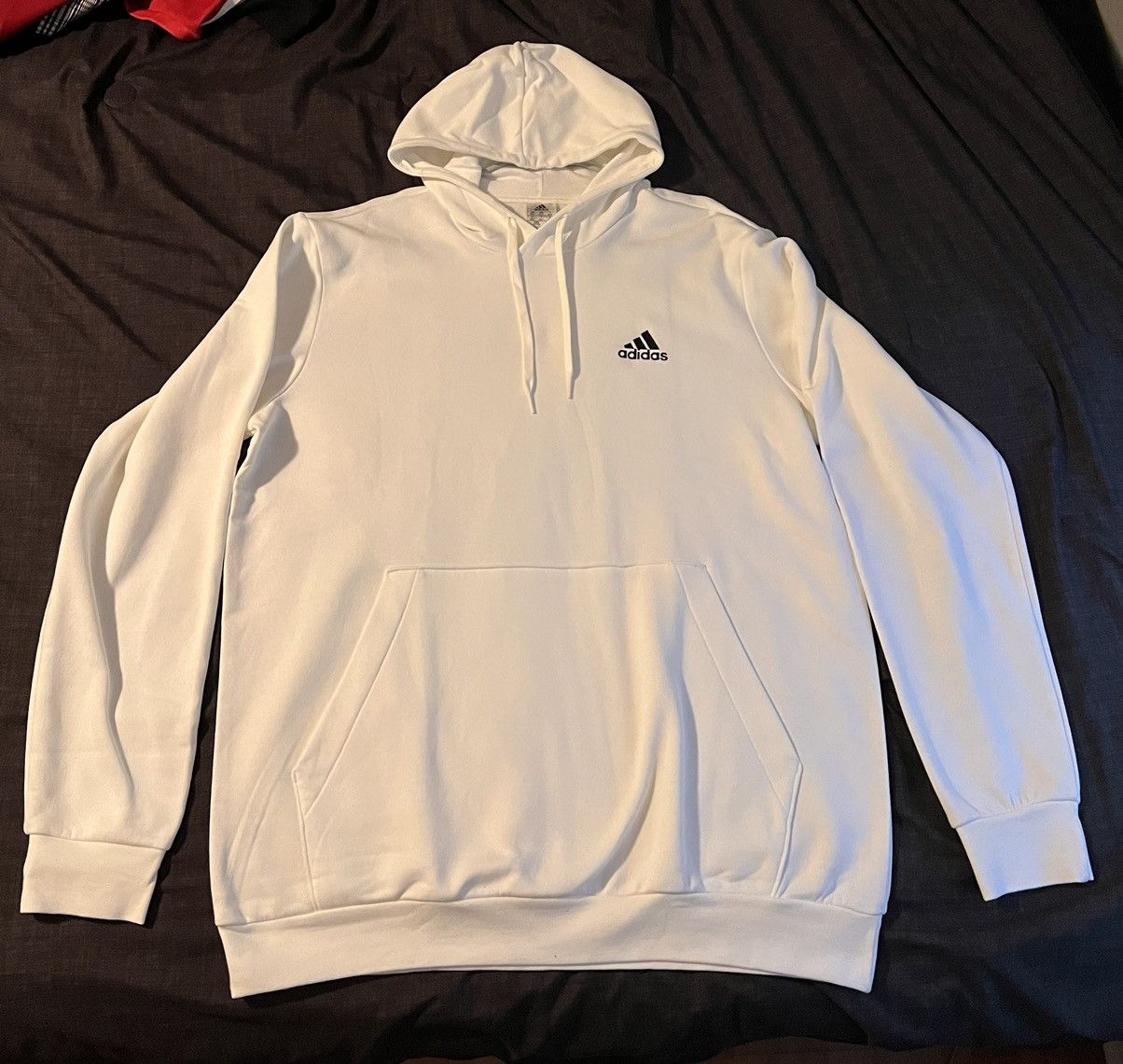 Adidas Adidas Sweatshirt All White Fleece Pullover Size US XL / EU 56 / 4 - 1 Thumbnail