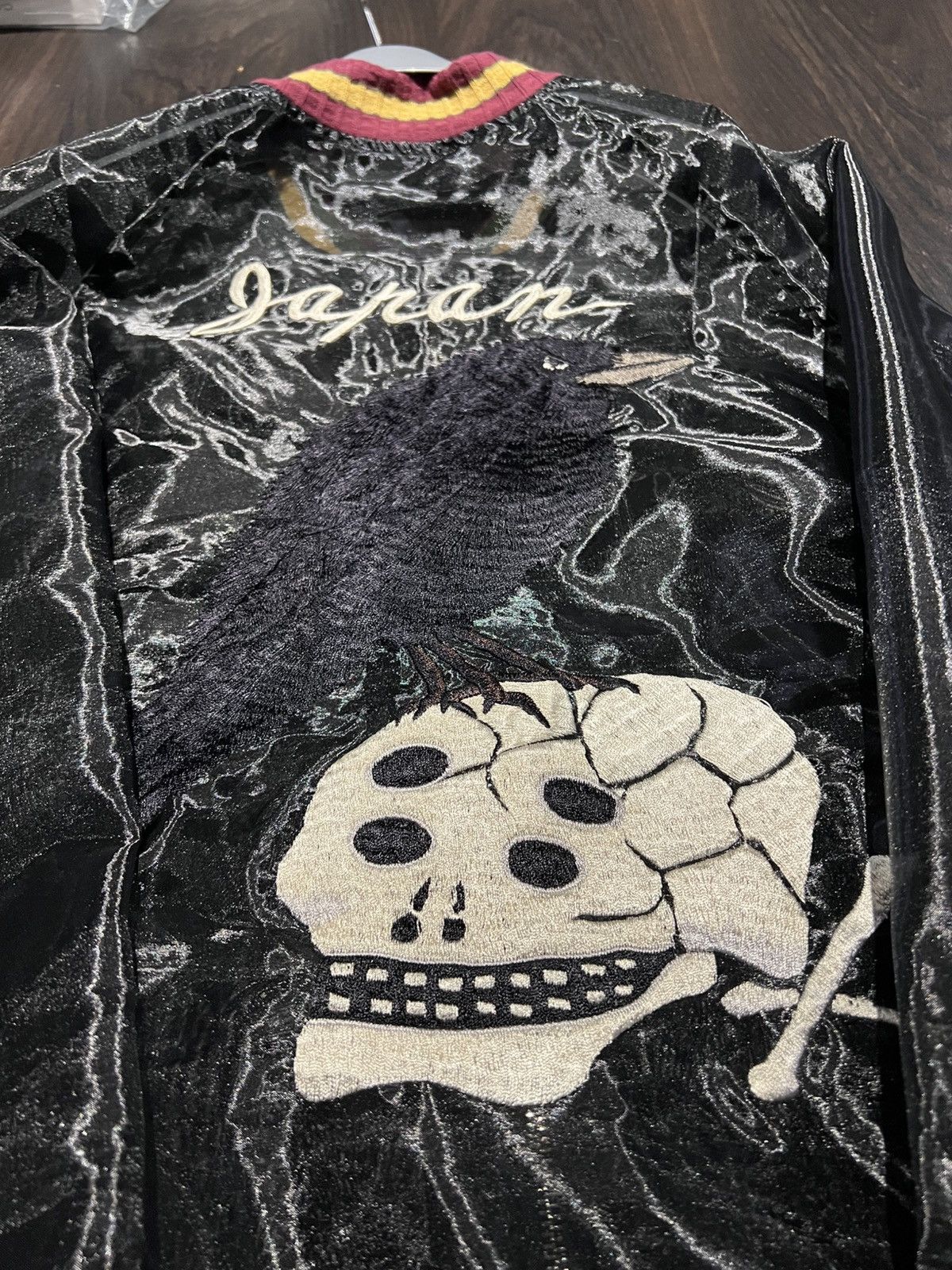 Kapital Sheer Pearl Mosquito Guard Souvenir JKT (RAVEN & SKULL) Size US XL / EU 56 / 4 - 5 Thumbnail