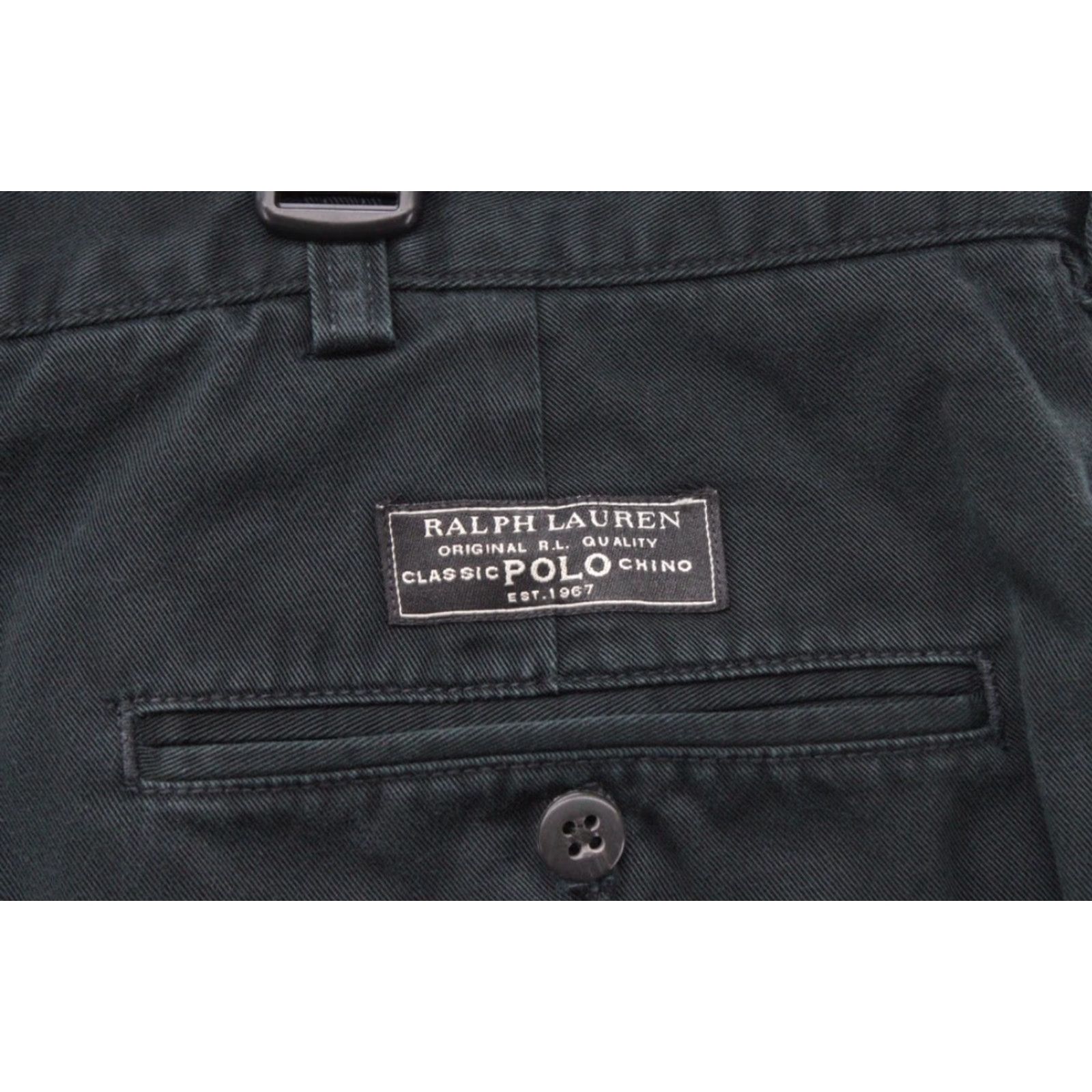 Polo Ralph Lauren VINTAGE Polo Ralph Lauren Prospect Pants Men's 40 x 30 Black Cotton Chino Flat Front Size US L / EU 52-54 / 3 - 7 Thumbnail