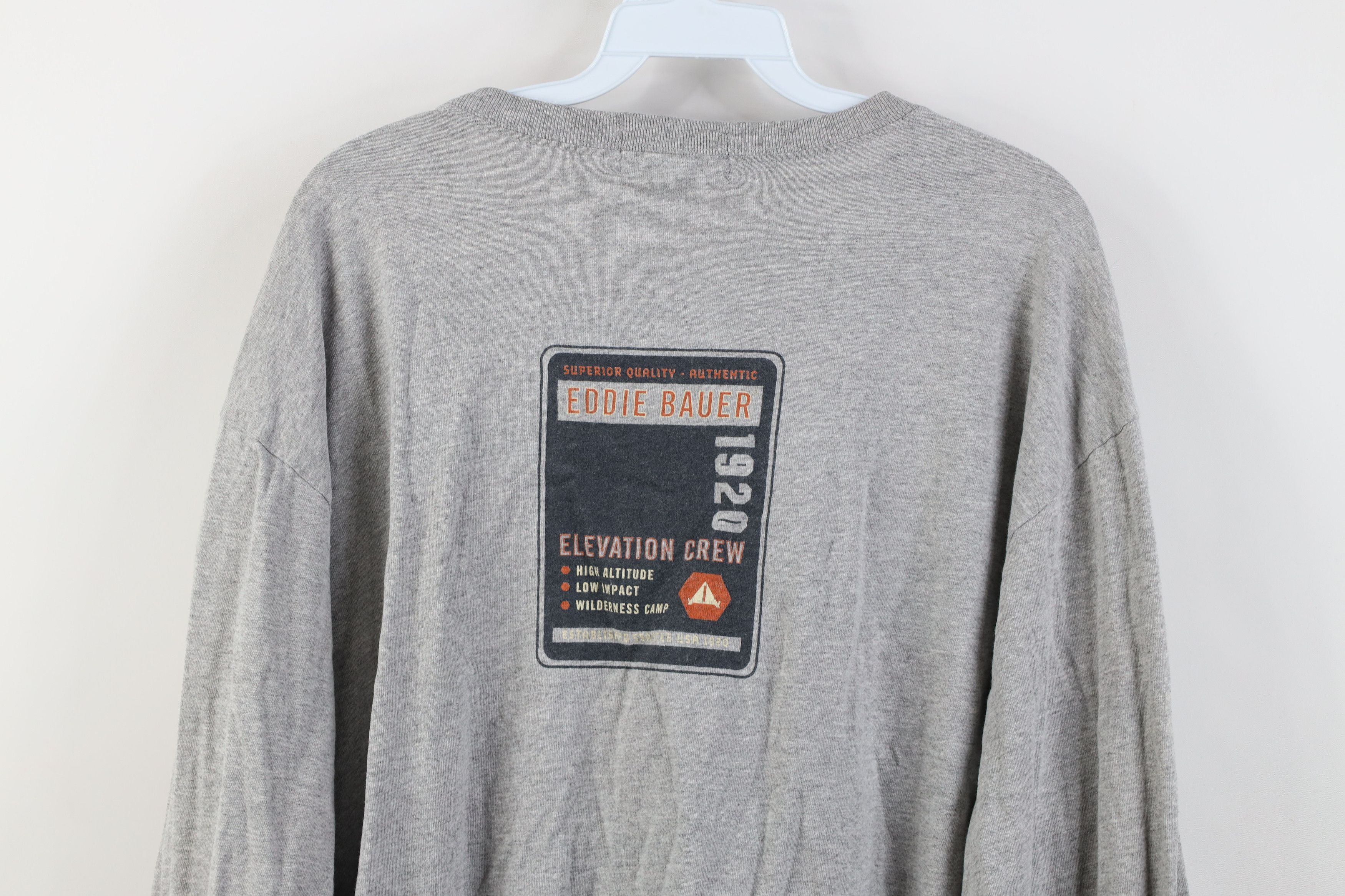 Eddie Bauer Vintage 90s Eddie Bauer Camp Long Sleeve T-Shirt Gray USA Size US XXL / EU 58 / 5 - 12 Thumbnail